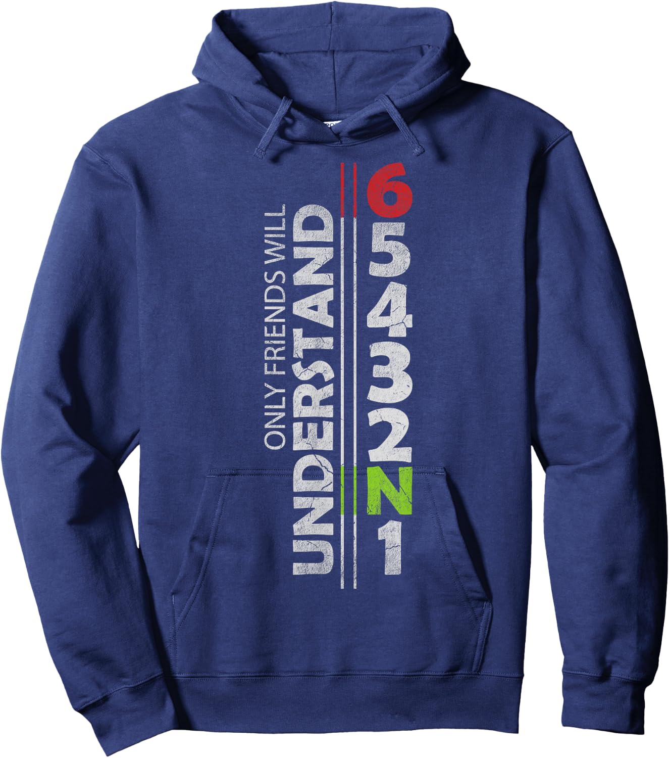 1N23456 Gear 1 Down 5 up Motorcycle Gear Hoodie - Hoodie | Navy