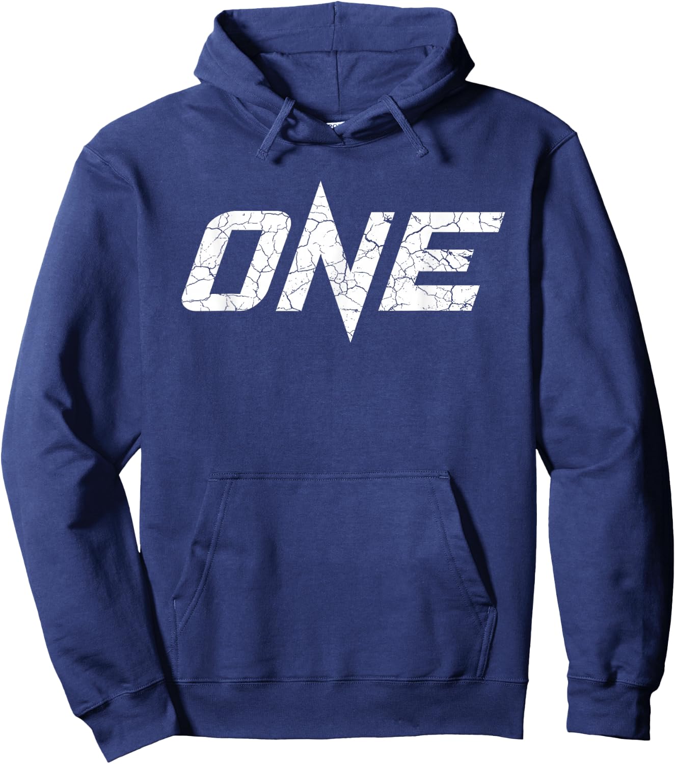 ONE Championship Official Cracked Logo - Men's Black Martial Arts - Small - Short Sleeve - - Classic Fit - Stretchable - Logo Design Hoodie - Hoodie | Navy