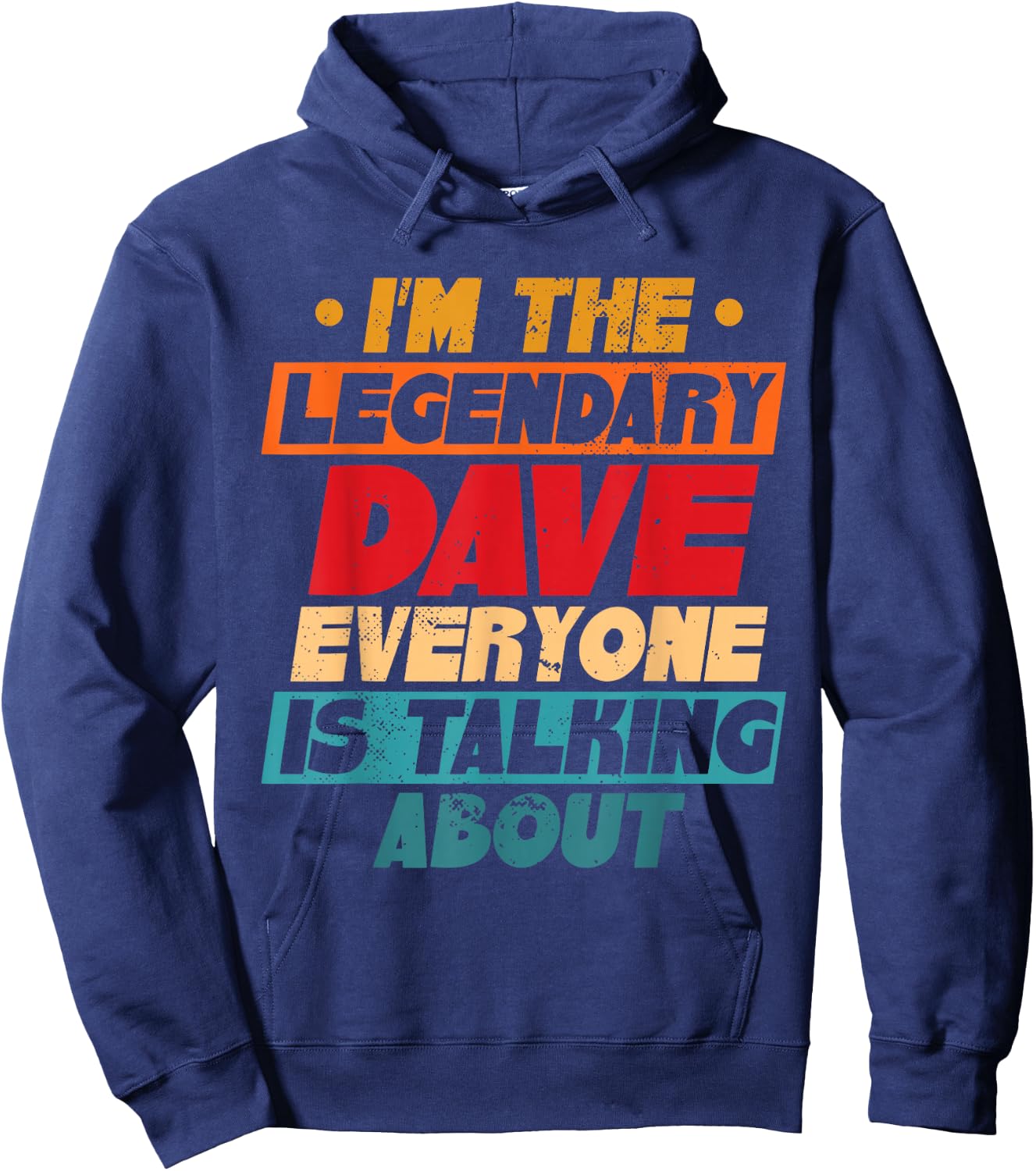 Legendary Dave Retro Hoodie - Hoodie | Navy