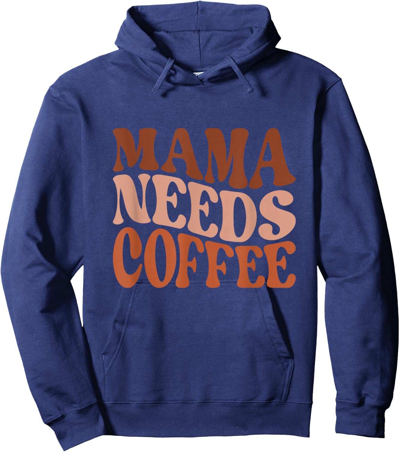 Mama Needs Coffee Mug Morning Graphic Hoodie - Hoodie | Navy