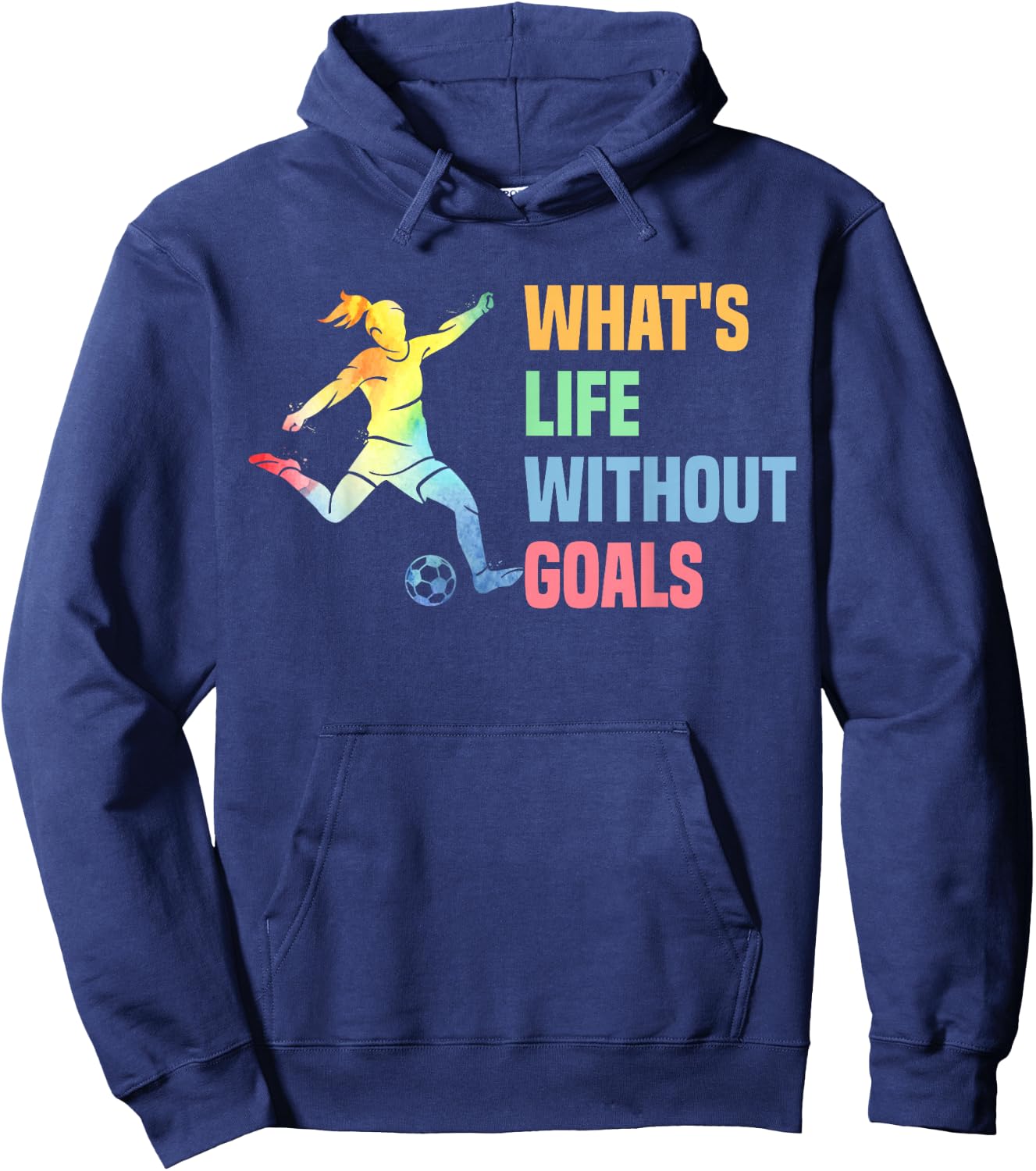 Whats Life Without Goals Kids And Women Soccer Hoodie - Hoodie | Navy