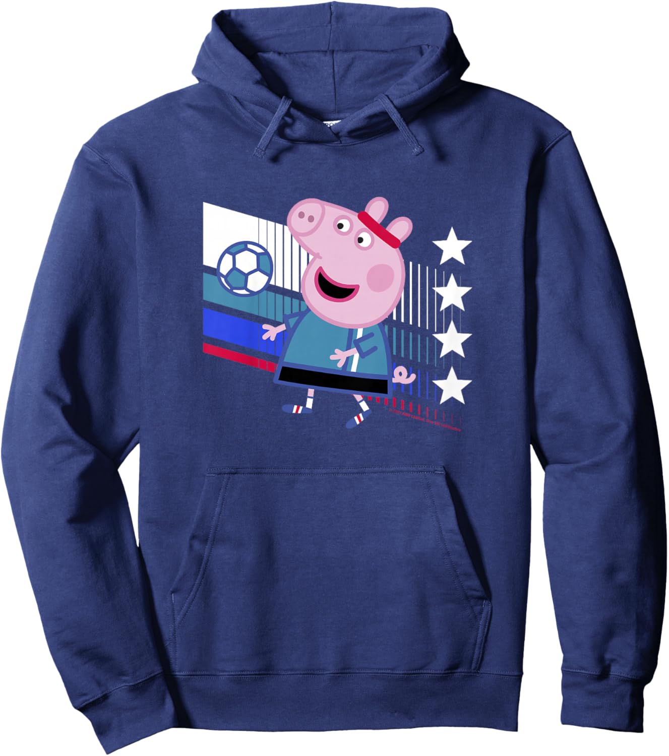 Peppa Pig George Pig Football Soccer Hoodie - Hoodie | Navy