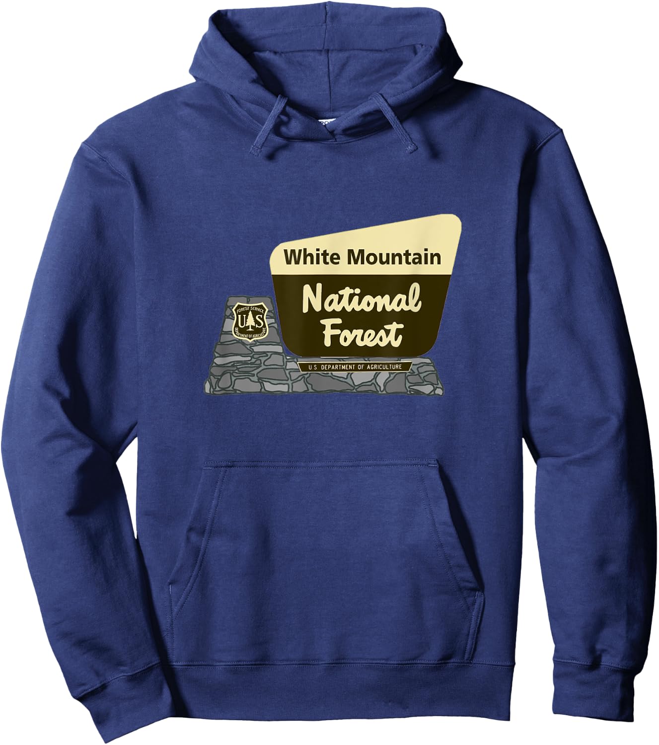 White Mountain National Forest Welcome Sign Hoodie - Hoodie | Navy