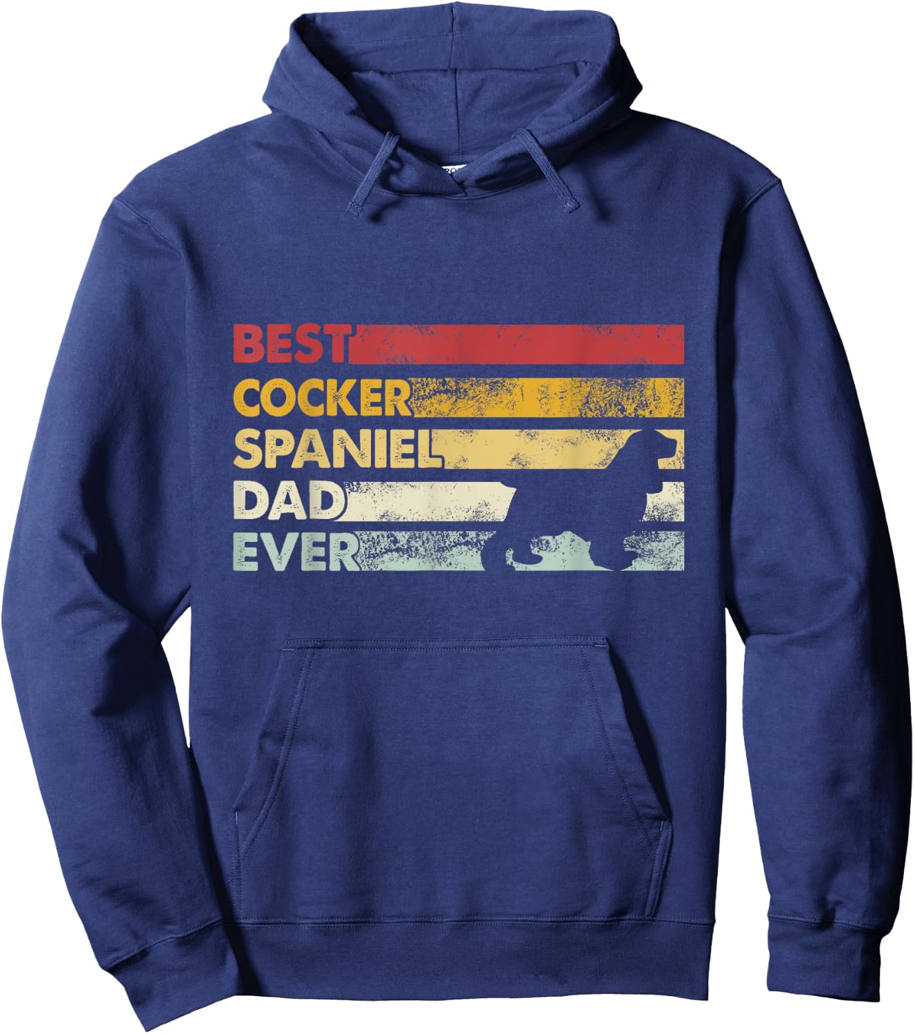 Best Dog Dad Ever - Father Cocker Spaniel Hoodie - Hoodie | Navy