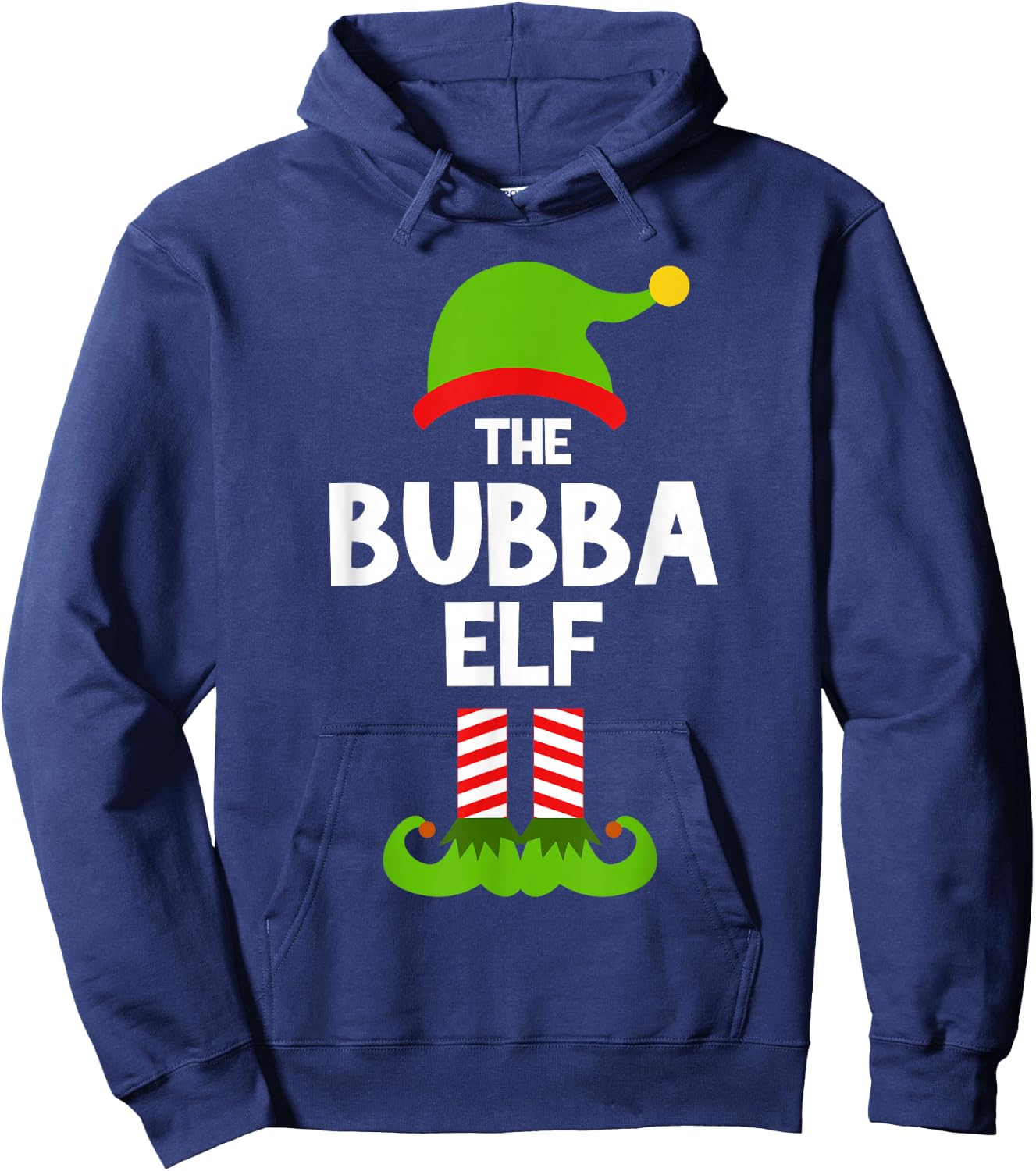 I'm The Bubba Elf Christmas Pajama Family Funny Hoodie - Hoodie | Navy