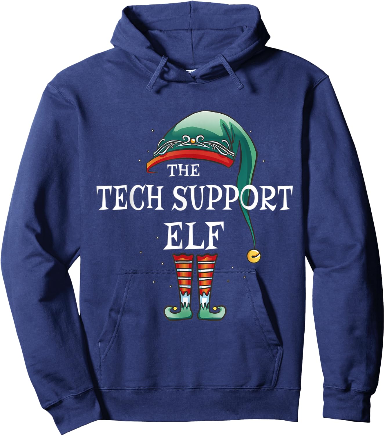 Tech Support Elf Job Christmas Hoodie - Hoodie | Navy