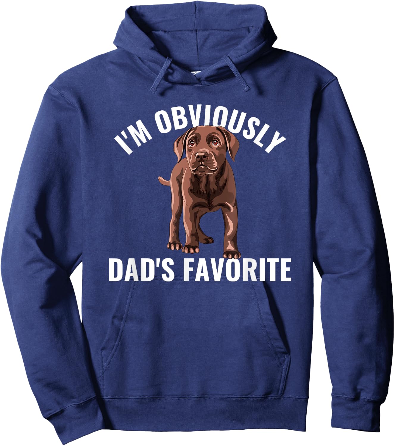 Chocolate Lab Dad Favorite Labrador Retriever Hoodie - Hoodie | Navy