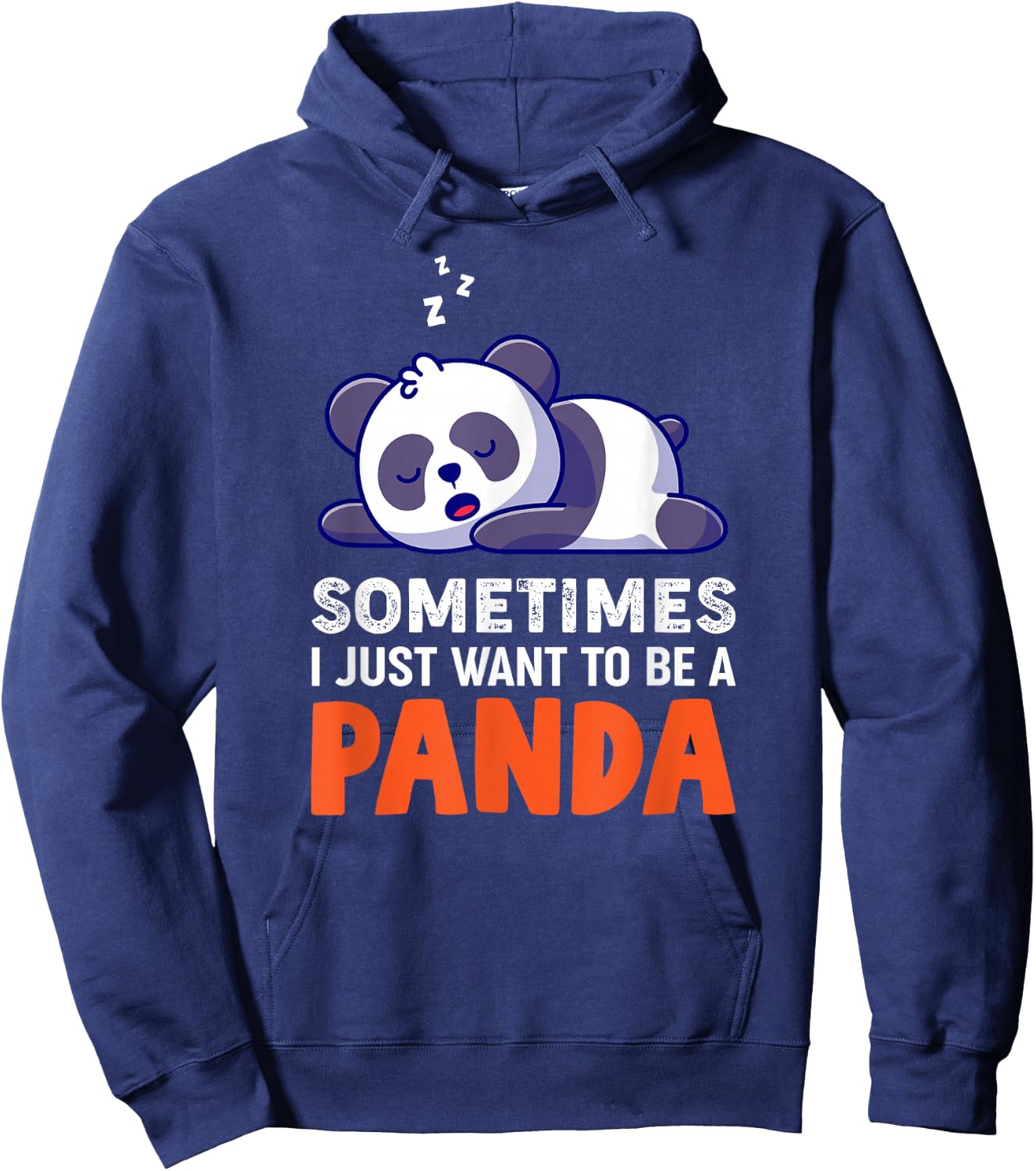 Sleeping Panda Pandas Pajama Nap Sleep Hoodie - Hoodie | Navy
