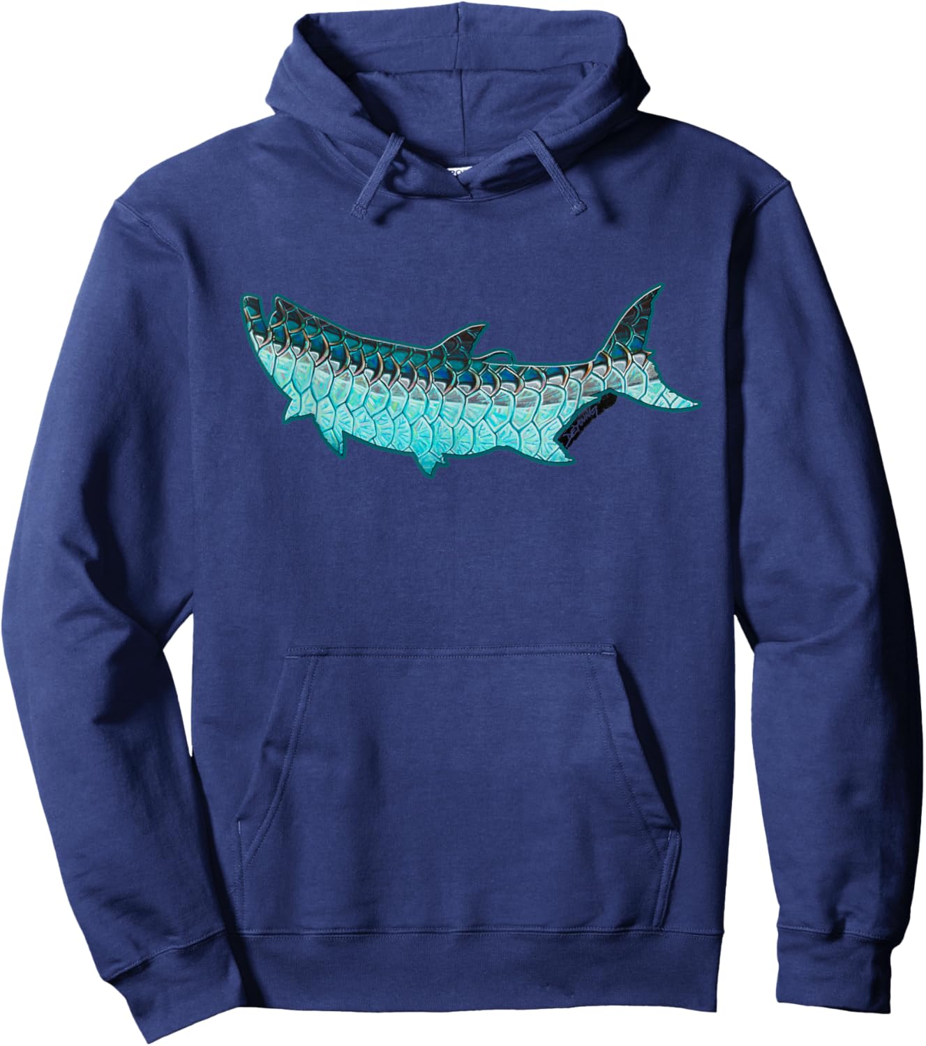 Tarpon Flank Derek DeYoung Novelty Fishing Gift Hoodie - Hoodie | Navy