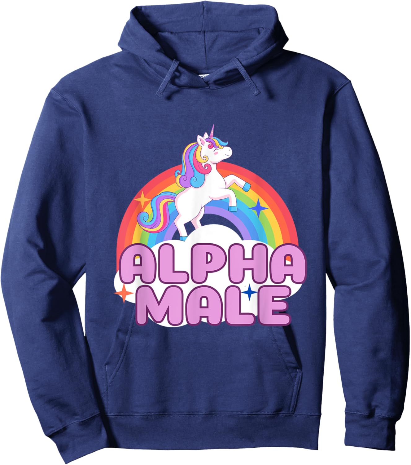Alpha Male Unicorn Hoodie - Hoodie | Navy