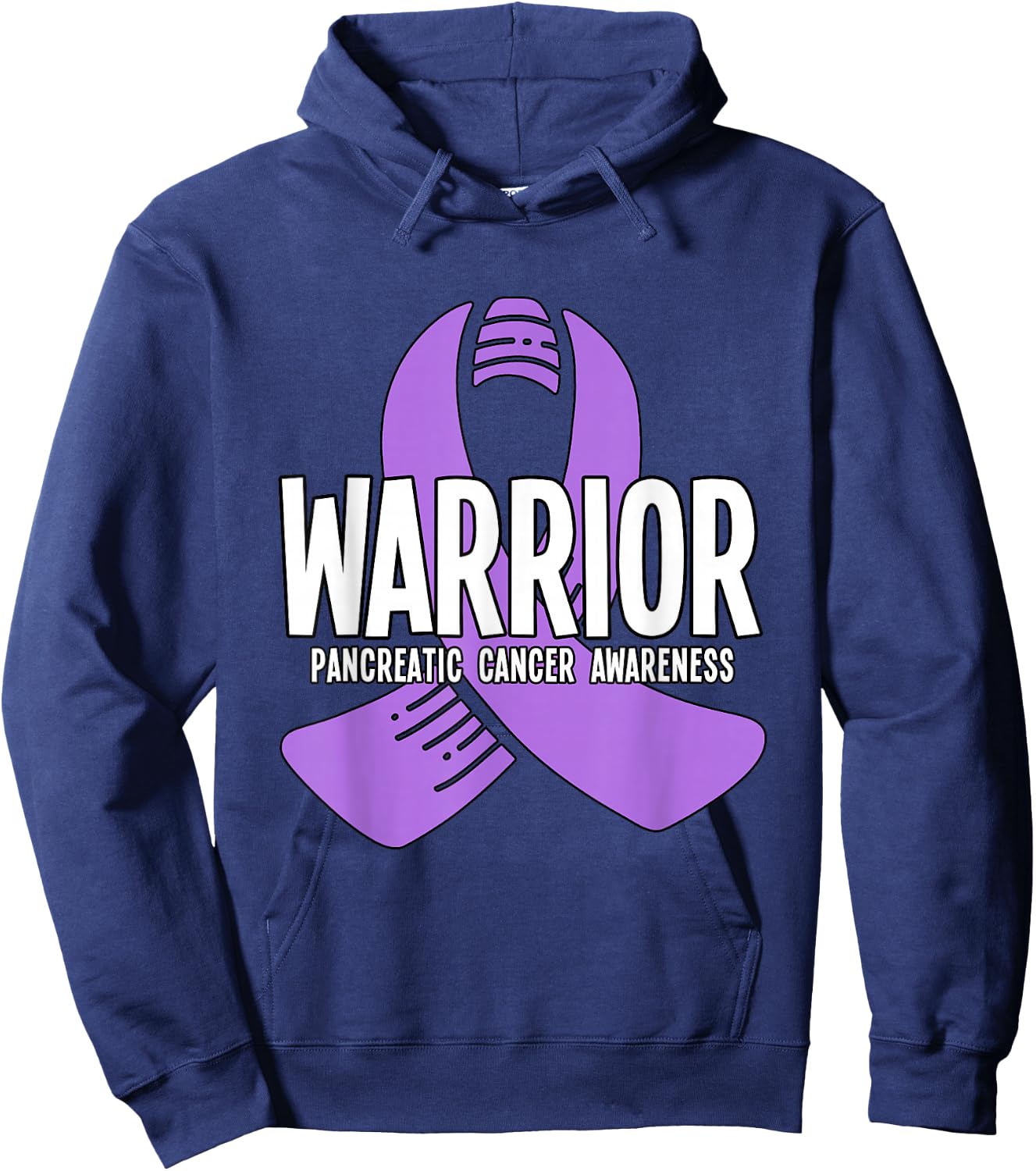 Warrior Pancreatic Cancer Awareness Hoodie - Hoodie | Navy