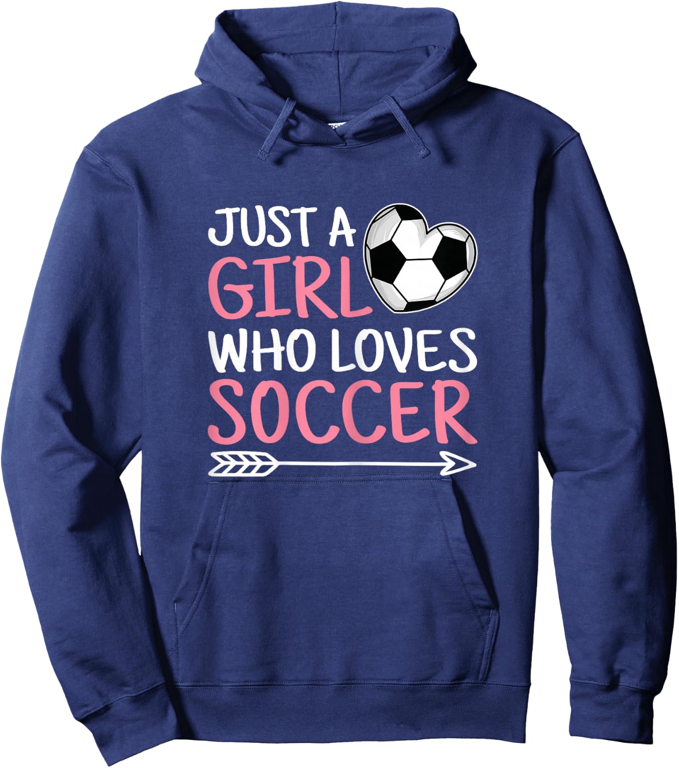 Just A Girl Who Loves Soccer Cute Soccer Lover Hoodie - Hoodie | Navy