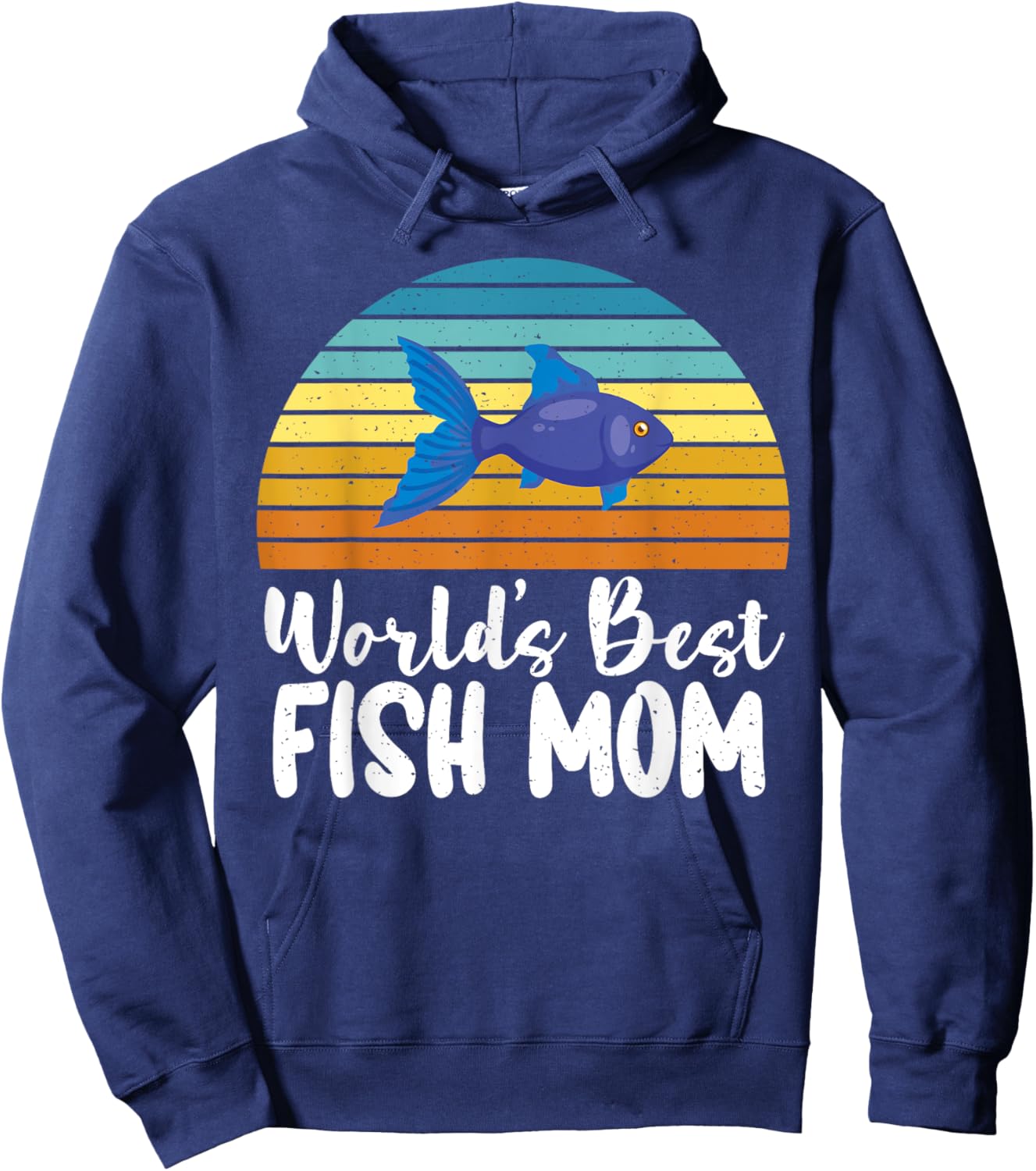 Worlds best Fish Mom Hoodie - Hoodie | Navy