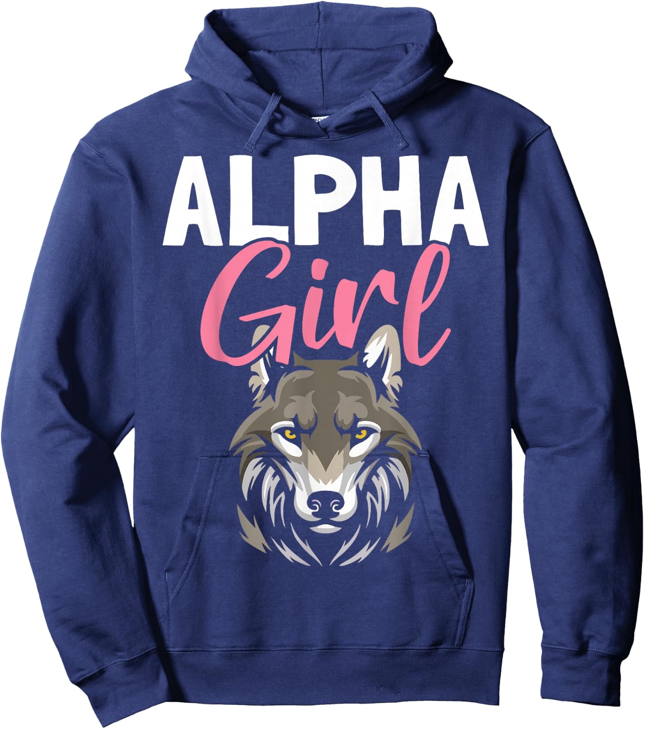 Alpha Girl Female Alpha Wolf Hoodie - Hoodie | Navy