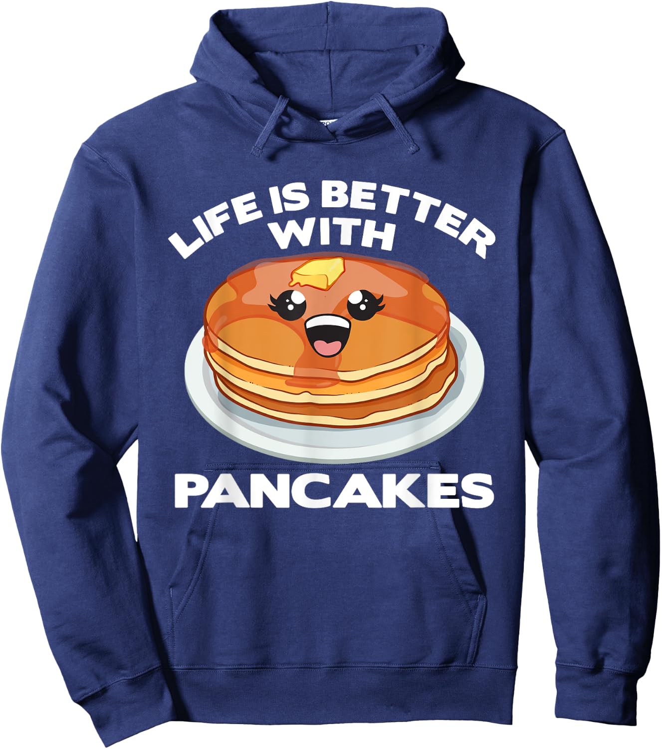 Cool Pancake Art Women Pancake Lovers Hotcake Hoodie - Hoodie | Navy