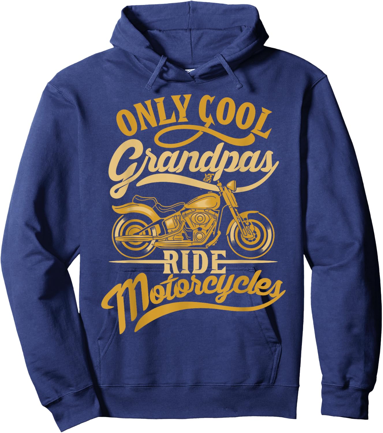 Fathers Day Only Cool Grandpas Ride Motorcycles Hoodie - Hoodie | Navy