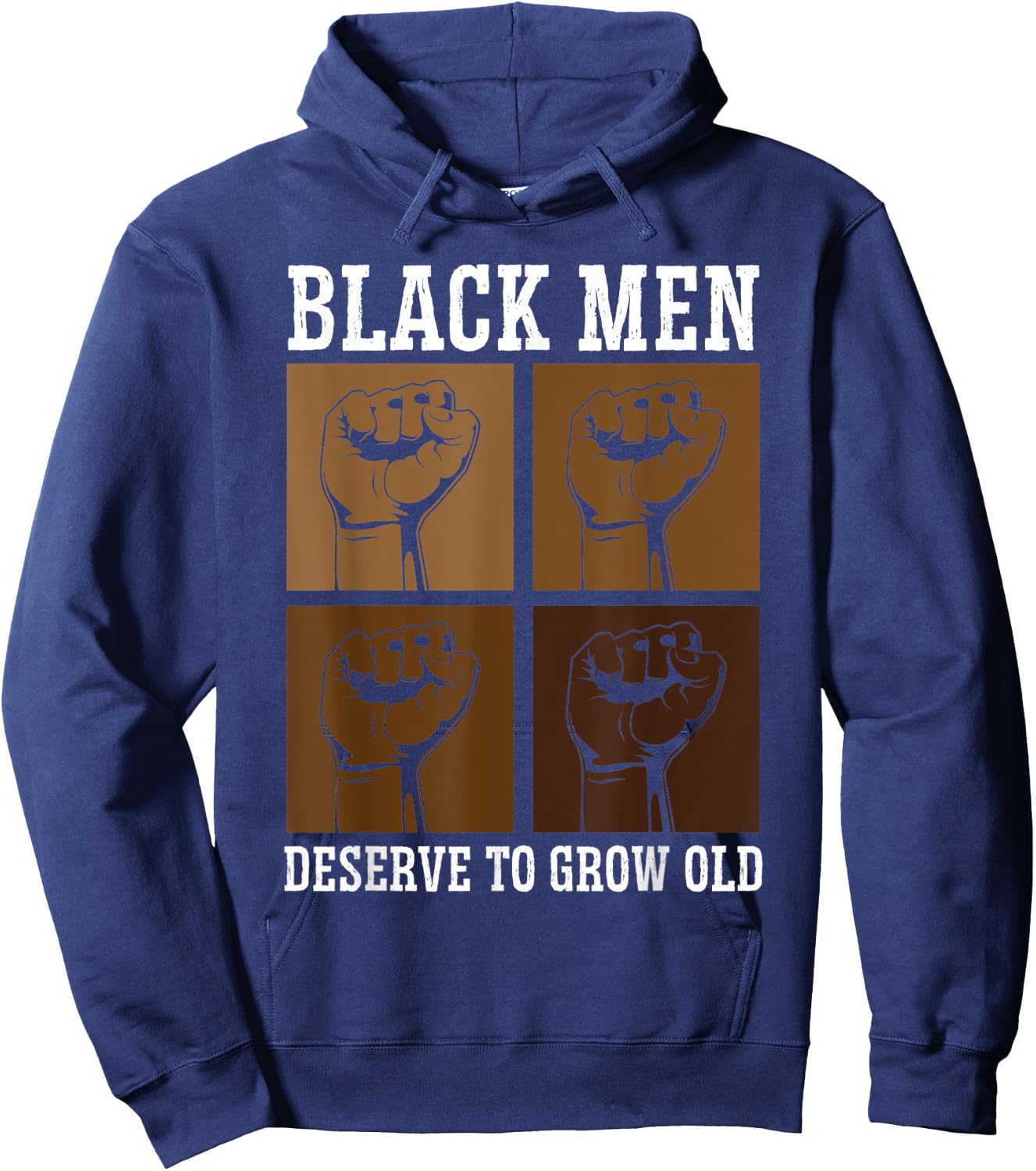 Black Men Deserve To Grow Old World Black Pride Hoodie - Hoodie | Navy