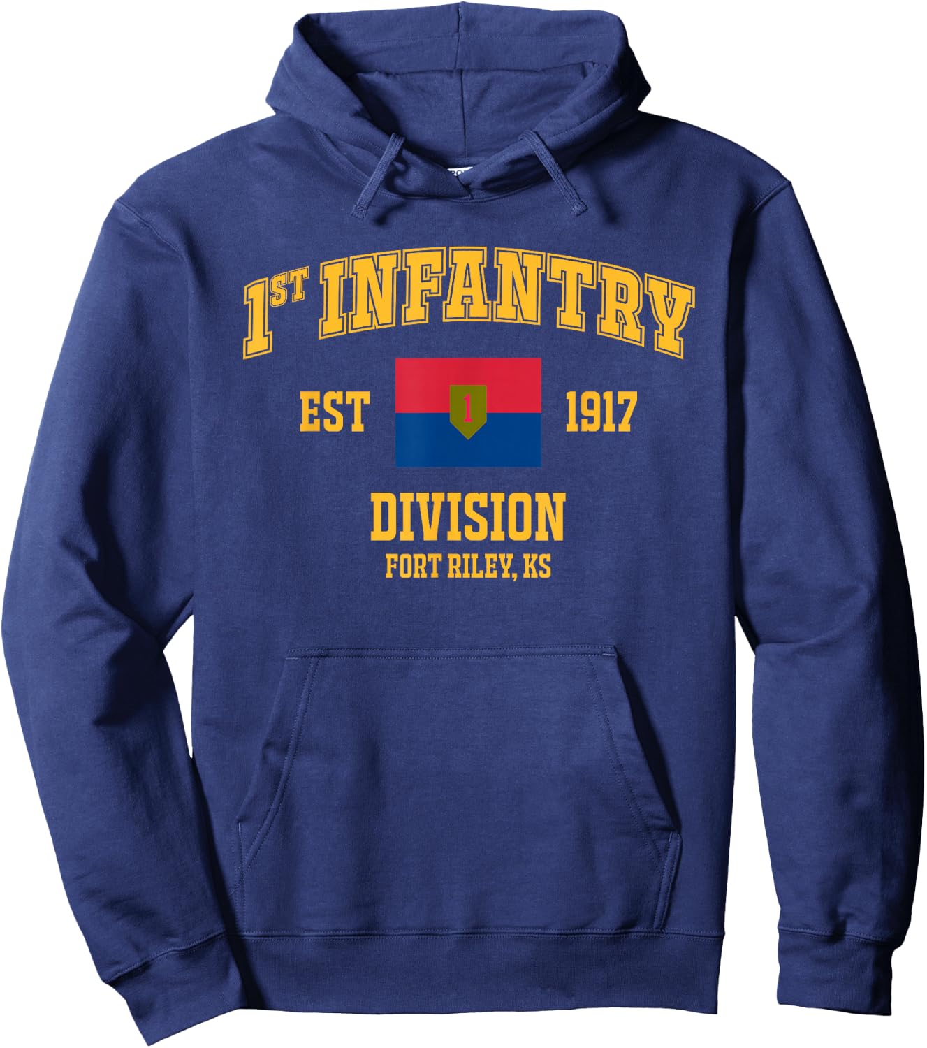 1st Infantry Division Army Big Red One Hoodie - Hoodie | Navy