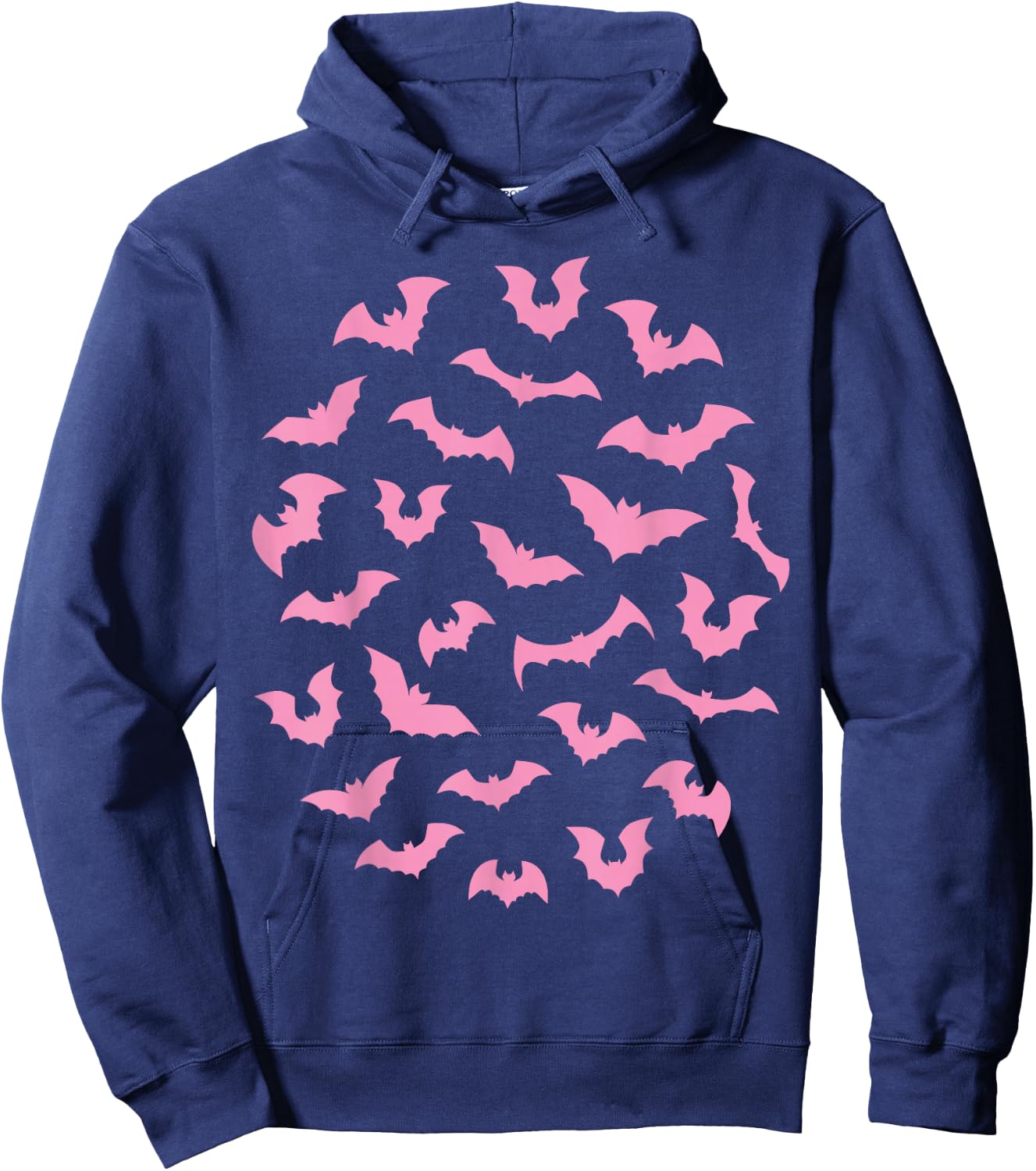 Pastel Goth Pink Bats Hoodie - Hoodie | Navy