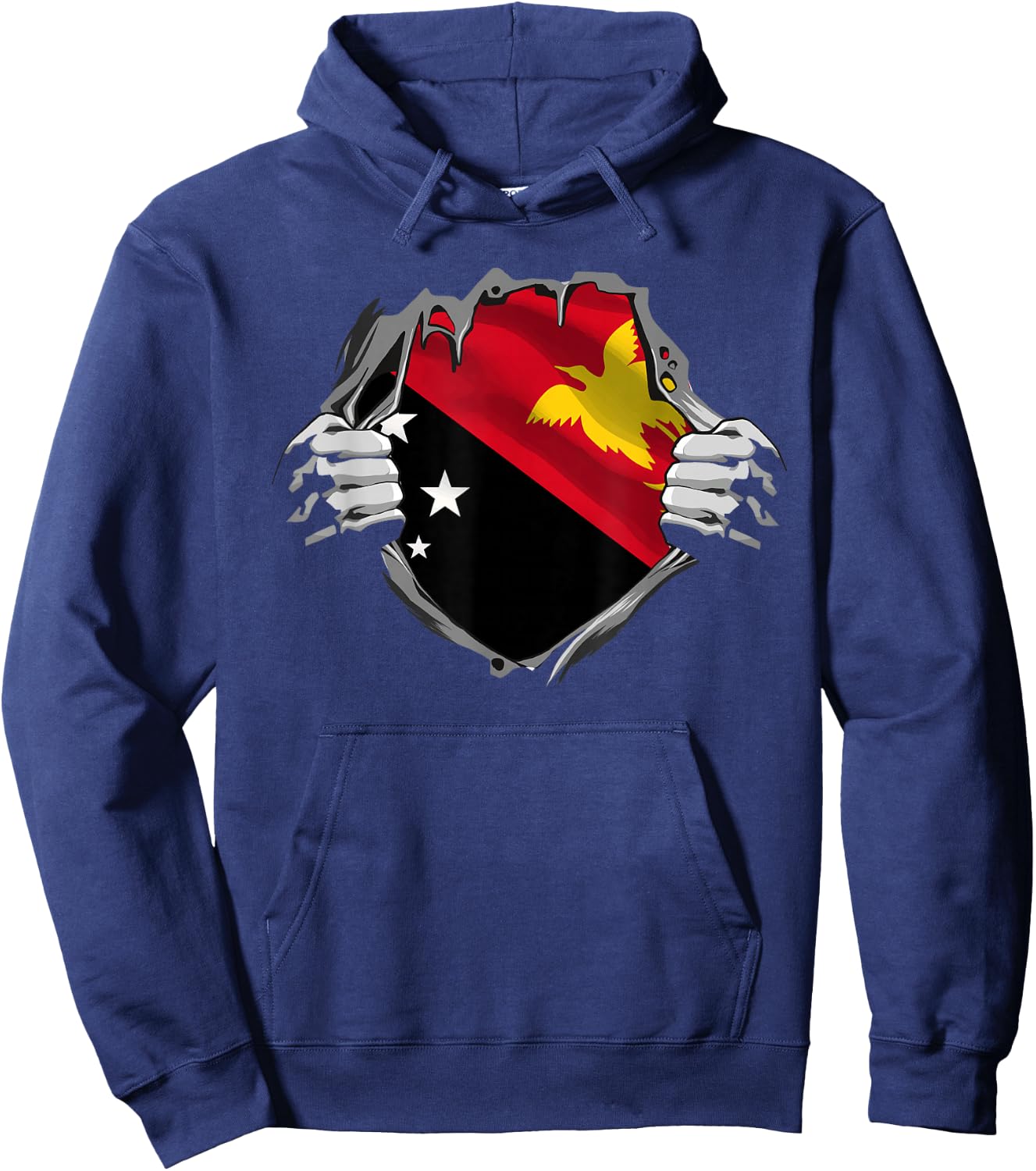 Funny Papua New Guinea Flag Country Oceania Hoodie - Hoodie | Navy