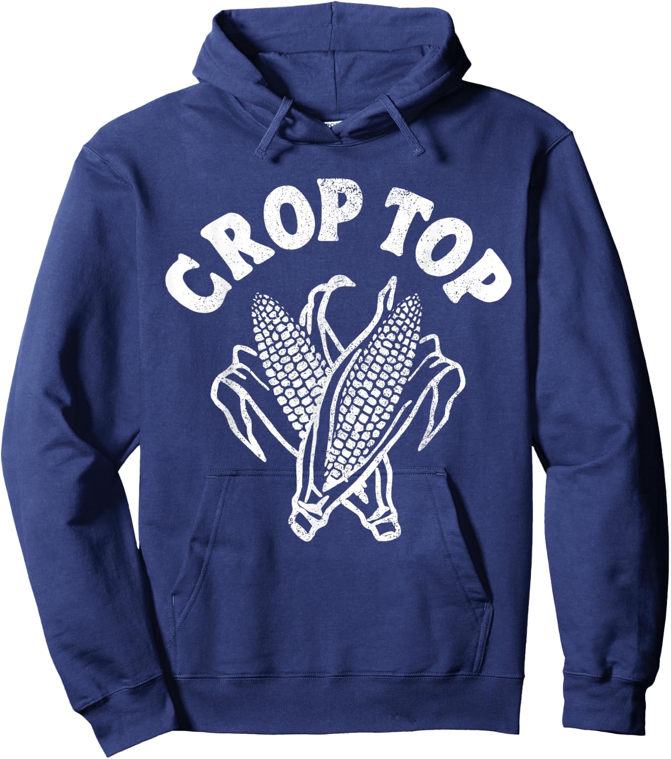 Funny Crop Top Corn Hoodie - Hoodie | Navy