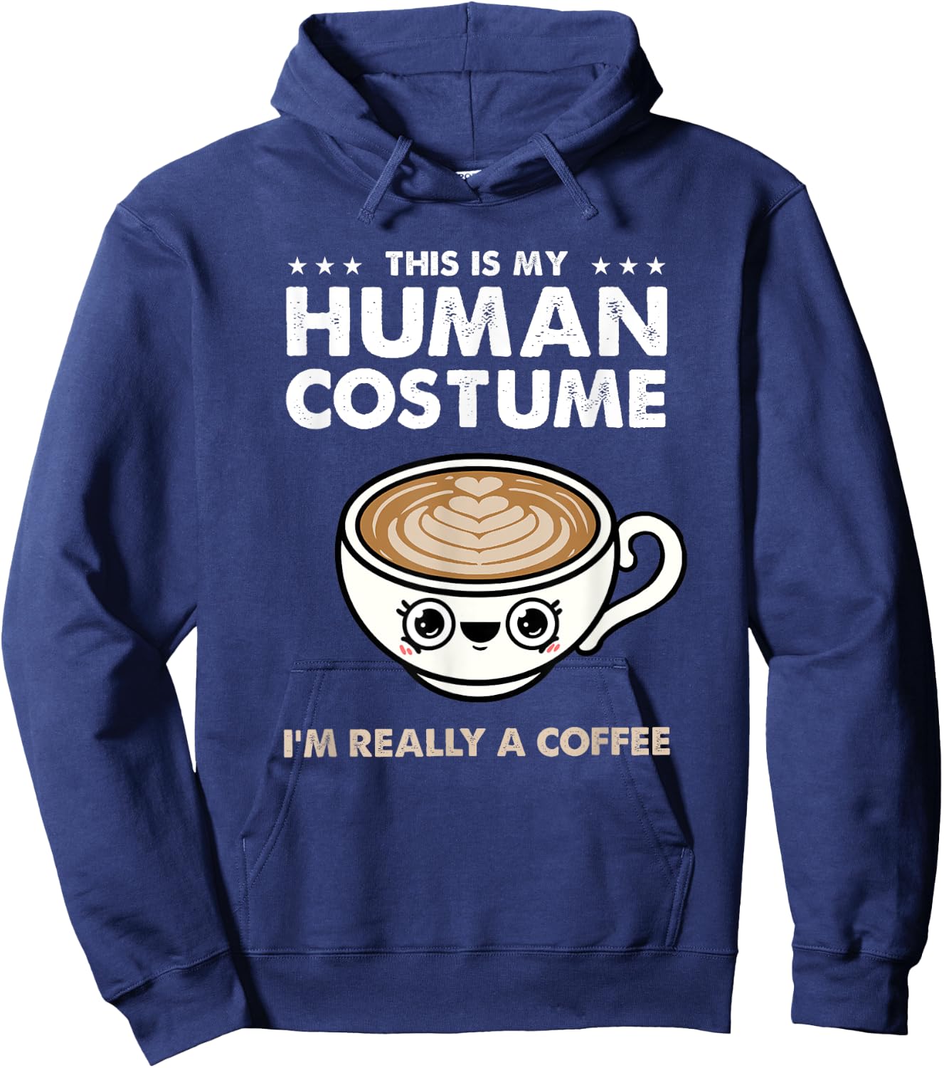 This Is My Human Costume Coffee Halloween Hoodie - Hoodie | Navy