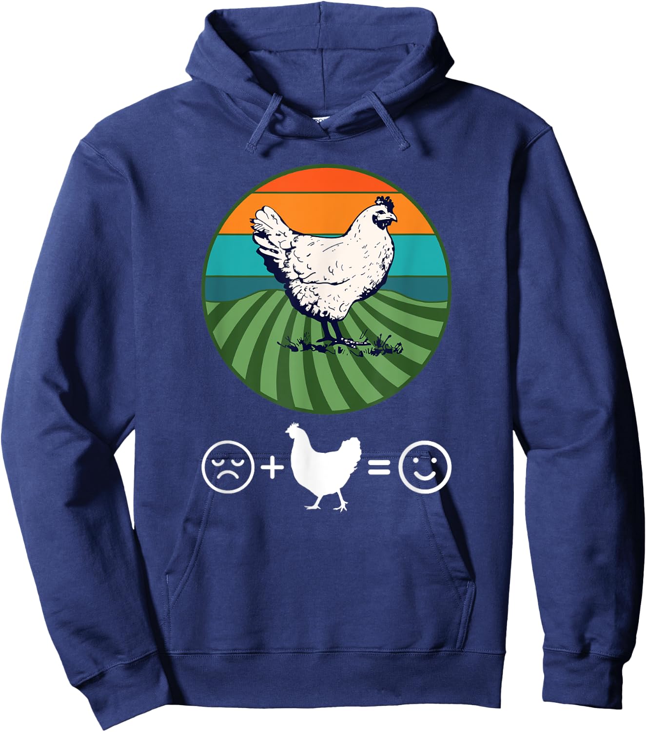 Chickens Make Me Happy Hoodie - Hoodie | Navy