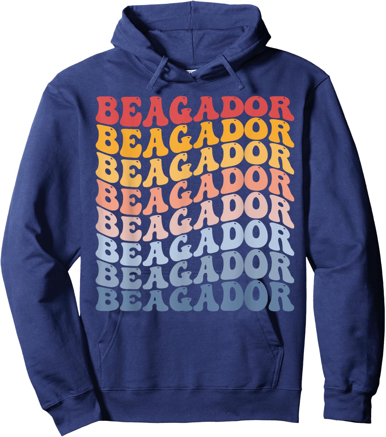 Beagador Groovy Retro Hoodie - Hoodie | Navy