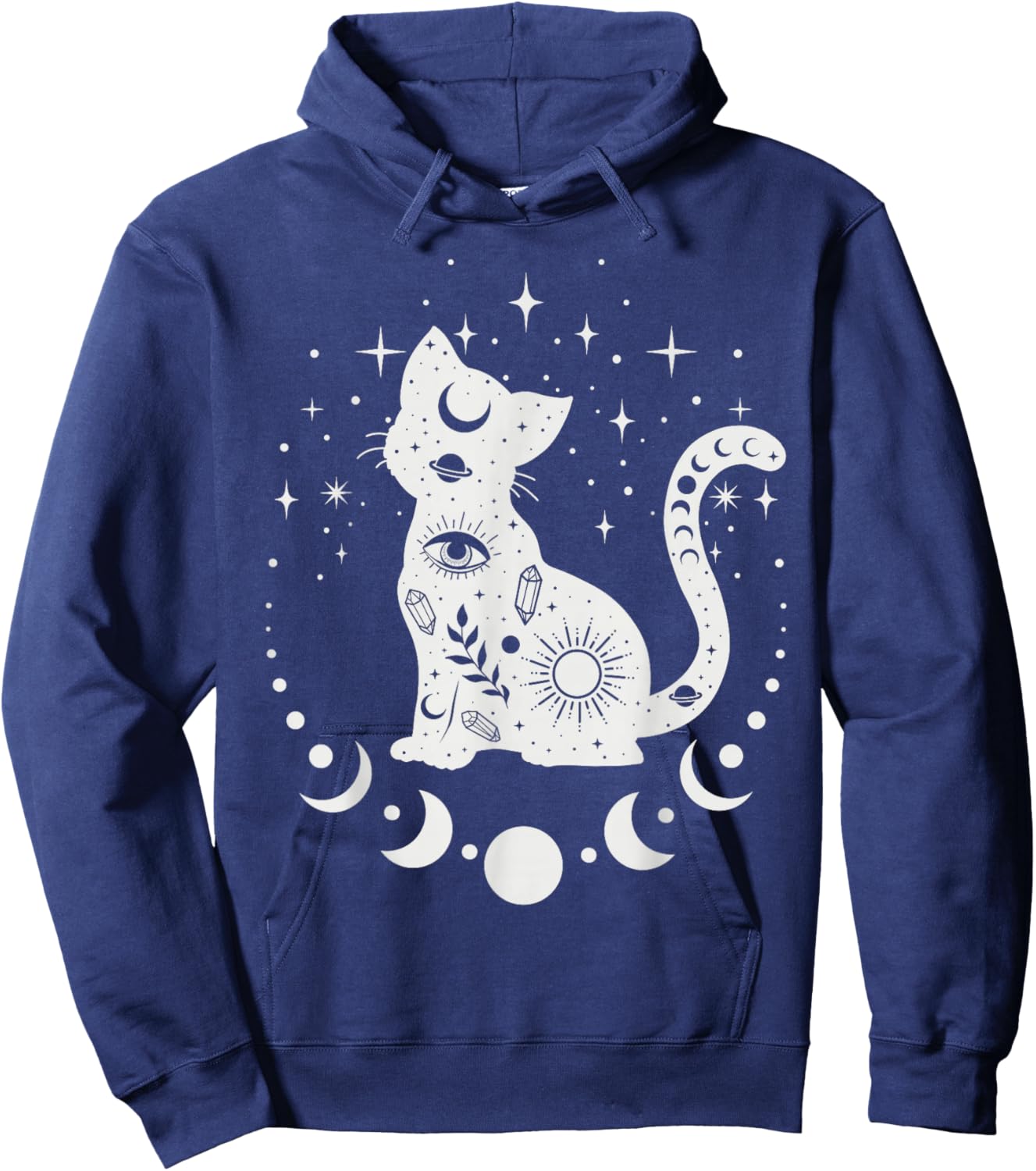 Celestial Cat, Astrology Cat, Spiritual Cat Hoodie - Hoodie | Navy
