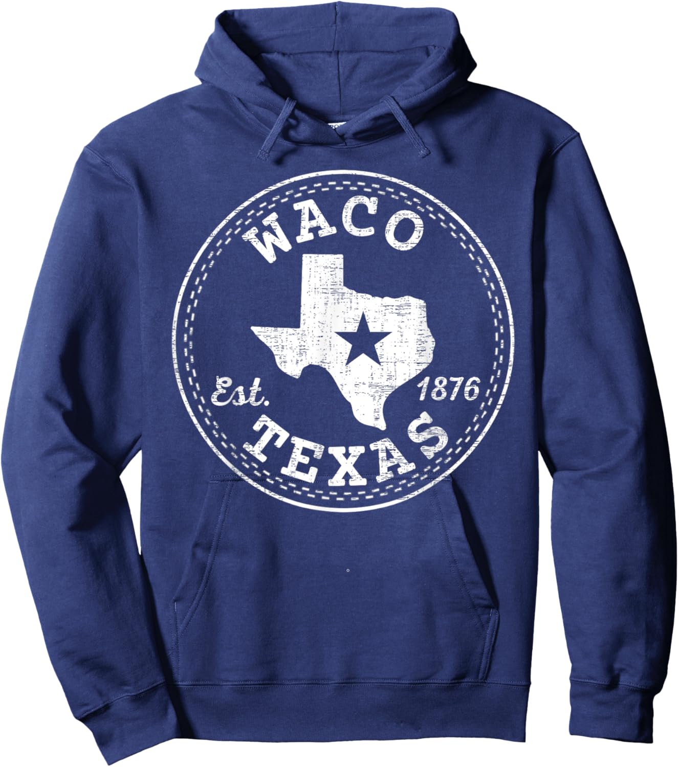Waco Texas TX Vintage Hoodie - Hoodie | Navy