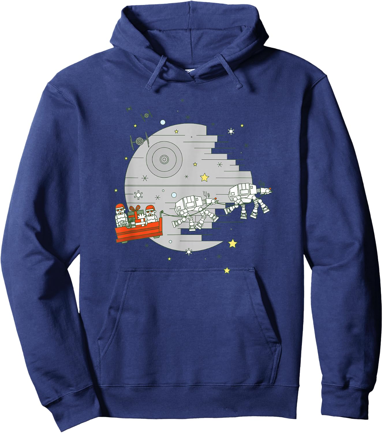 Star Wars Christmas Death Star Sleigh Ride Hoodie - Hoodie | Navy