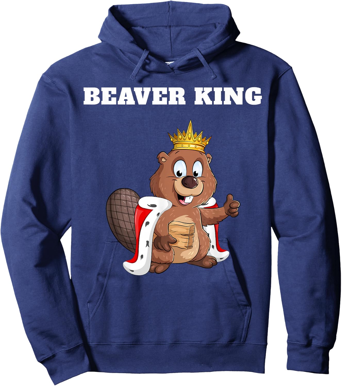 Beaver King | Beaver | Boys Beaver Hoodie - Hoodie | Navy