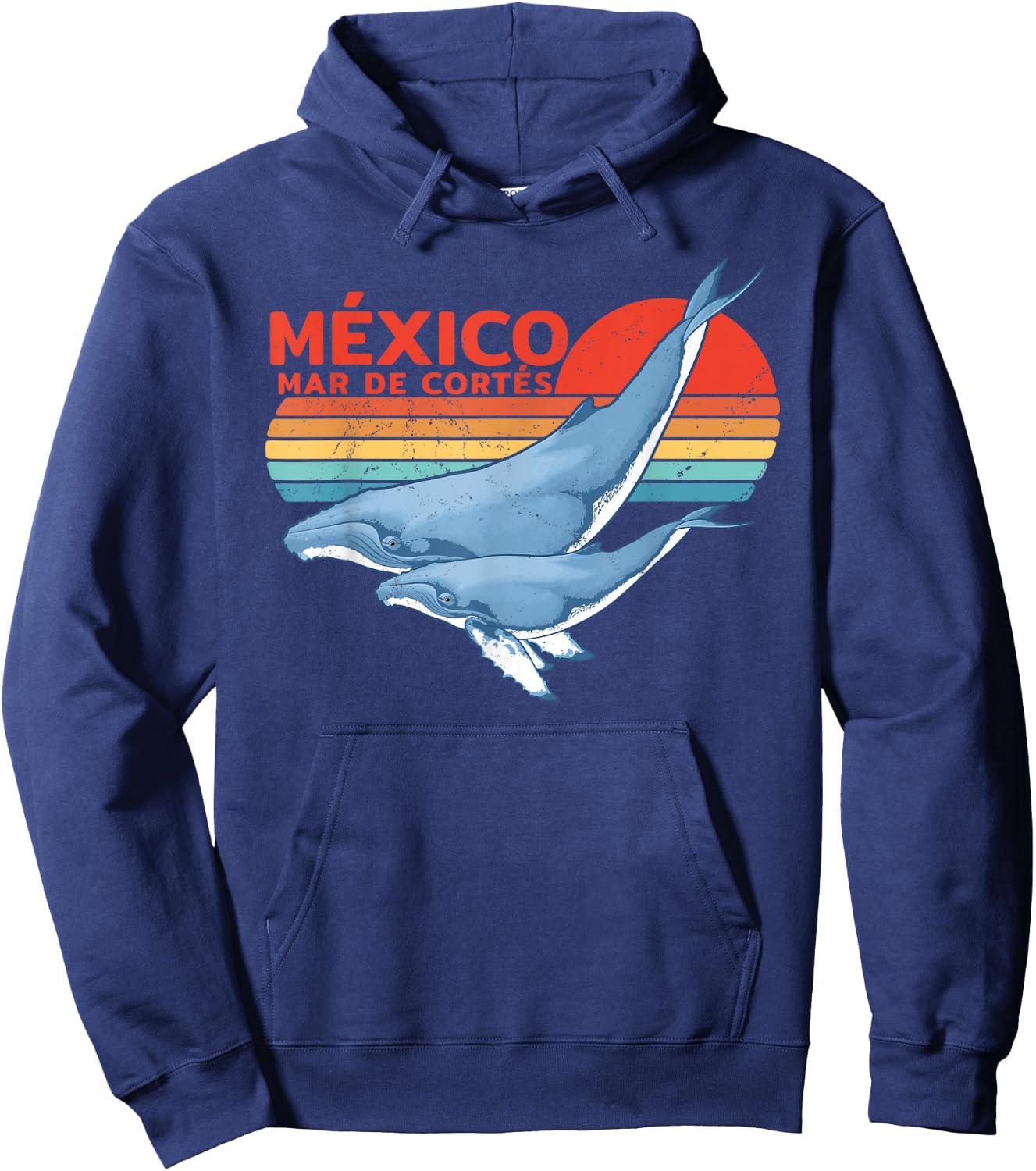 Humpback Whale Sea of Cortez Mexico Hoodie - Hoodie | Navy