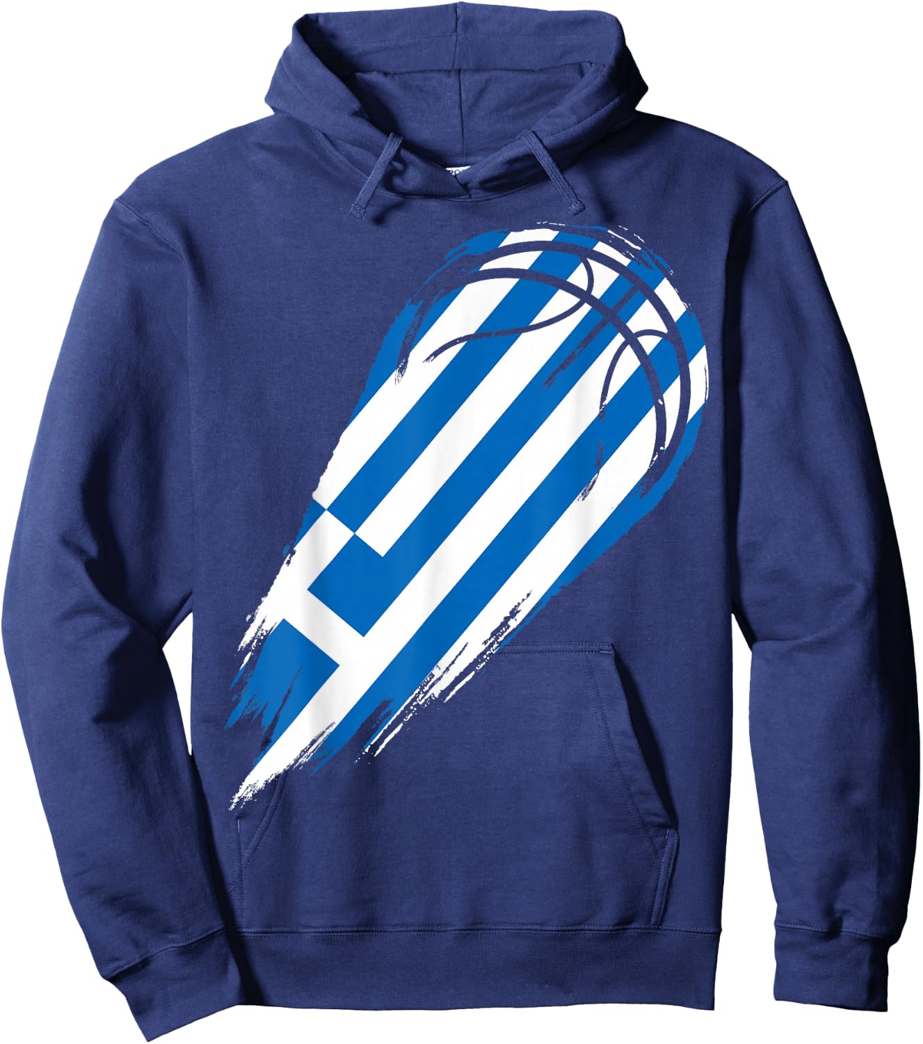 Basketball with flag of Patriotic Greece Hoodie - Hoodie | Navy