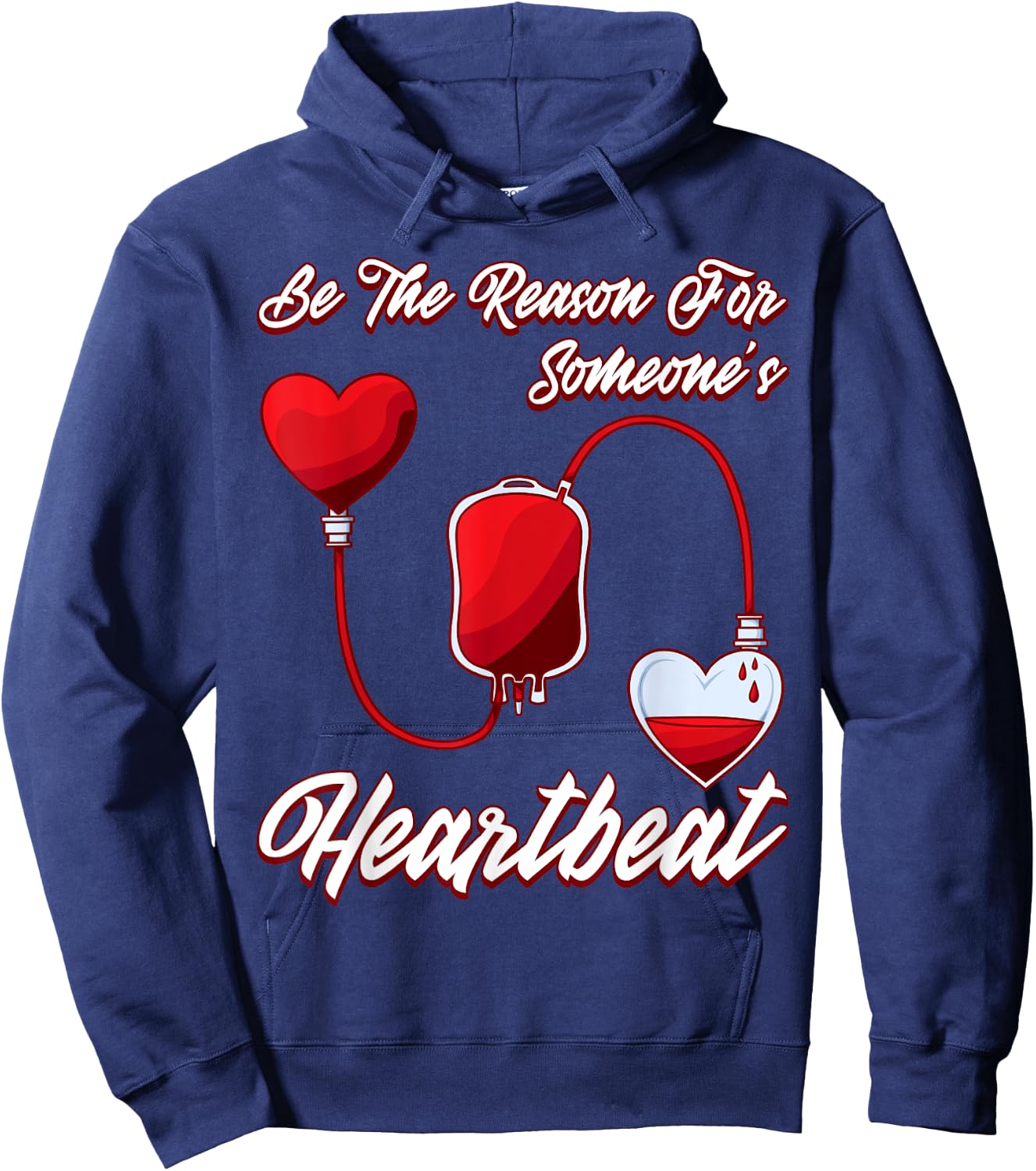 Blood Donor Give Donation Save Life Hoodie - Hoodie | Navy