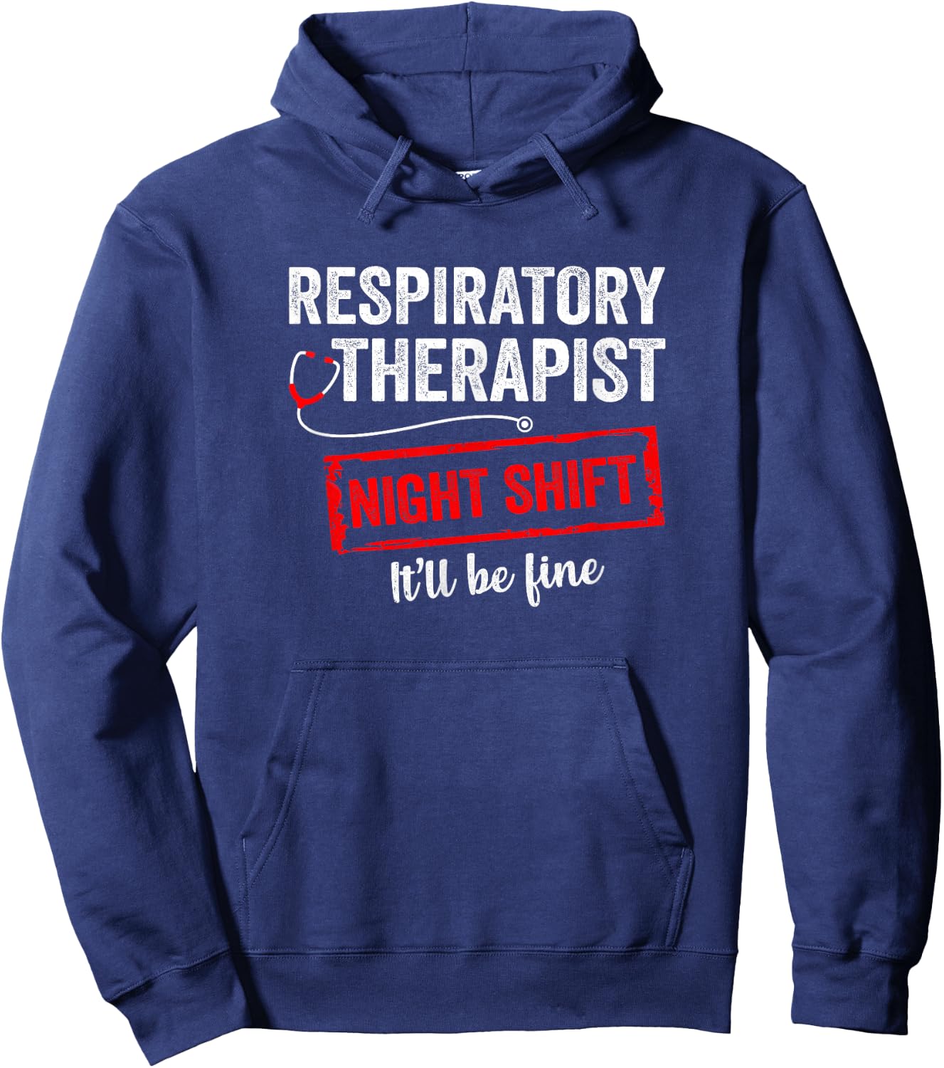 Funny Night Shift Respiratory Therapist Women Hoodie - Hoodie | Navy