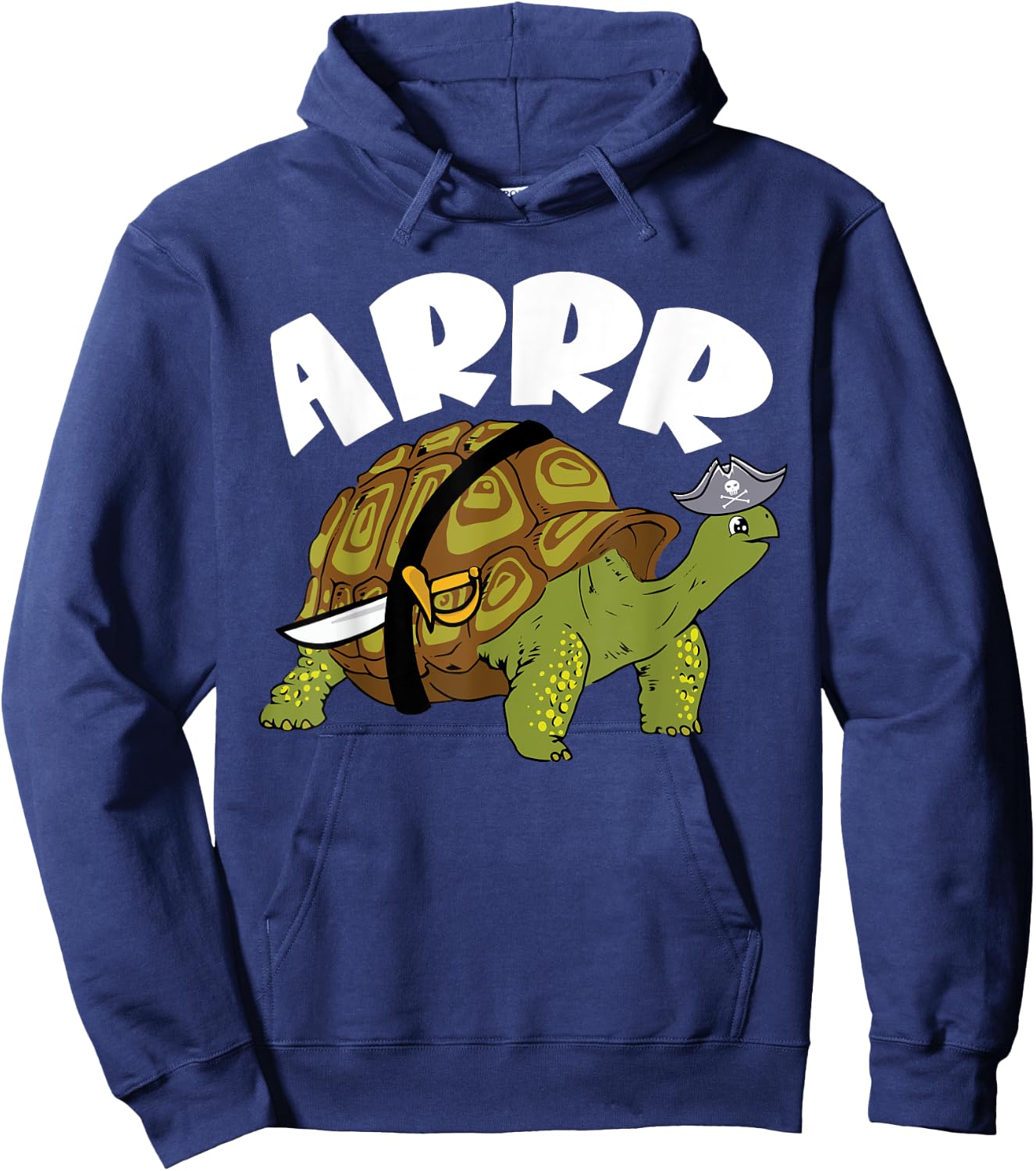 Arrr Pirate Tortoise Turtle Reptile Kids Hoodie - Hoodie | Navy