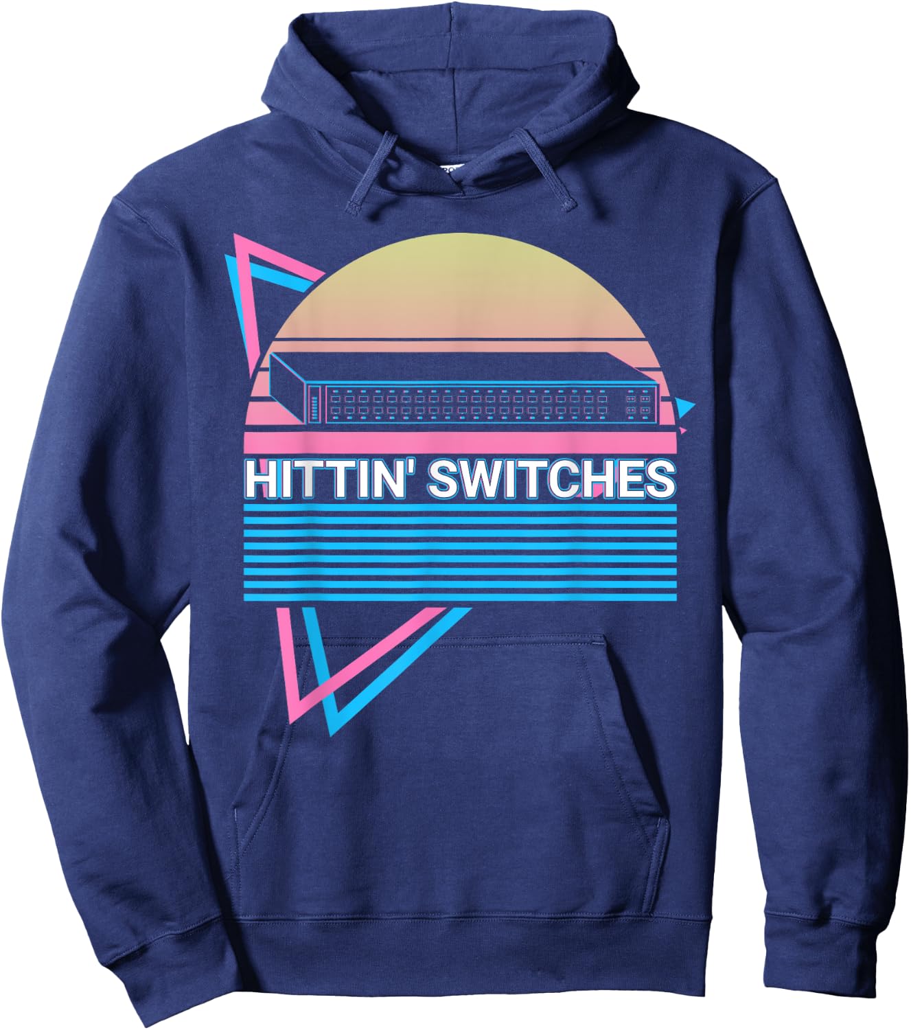 Network Engineering Retro Hittin' Switches Hoodie - Hoodie | Navy