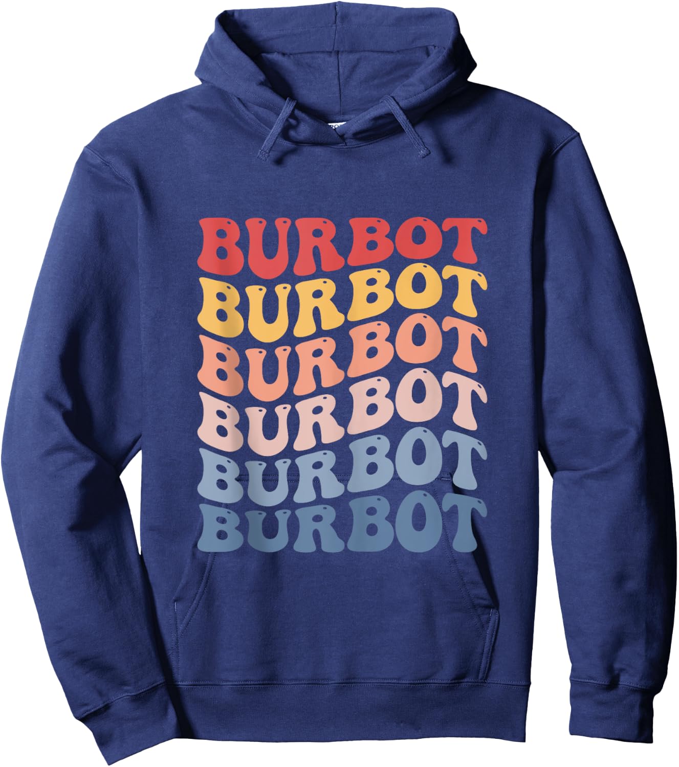 Burbot Groovy Retro Fish Hoodie - Hoodie | Navy