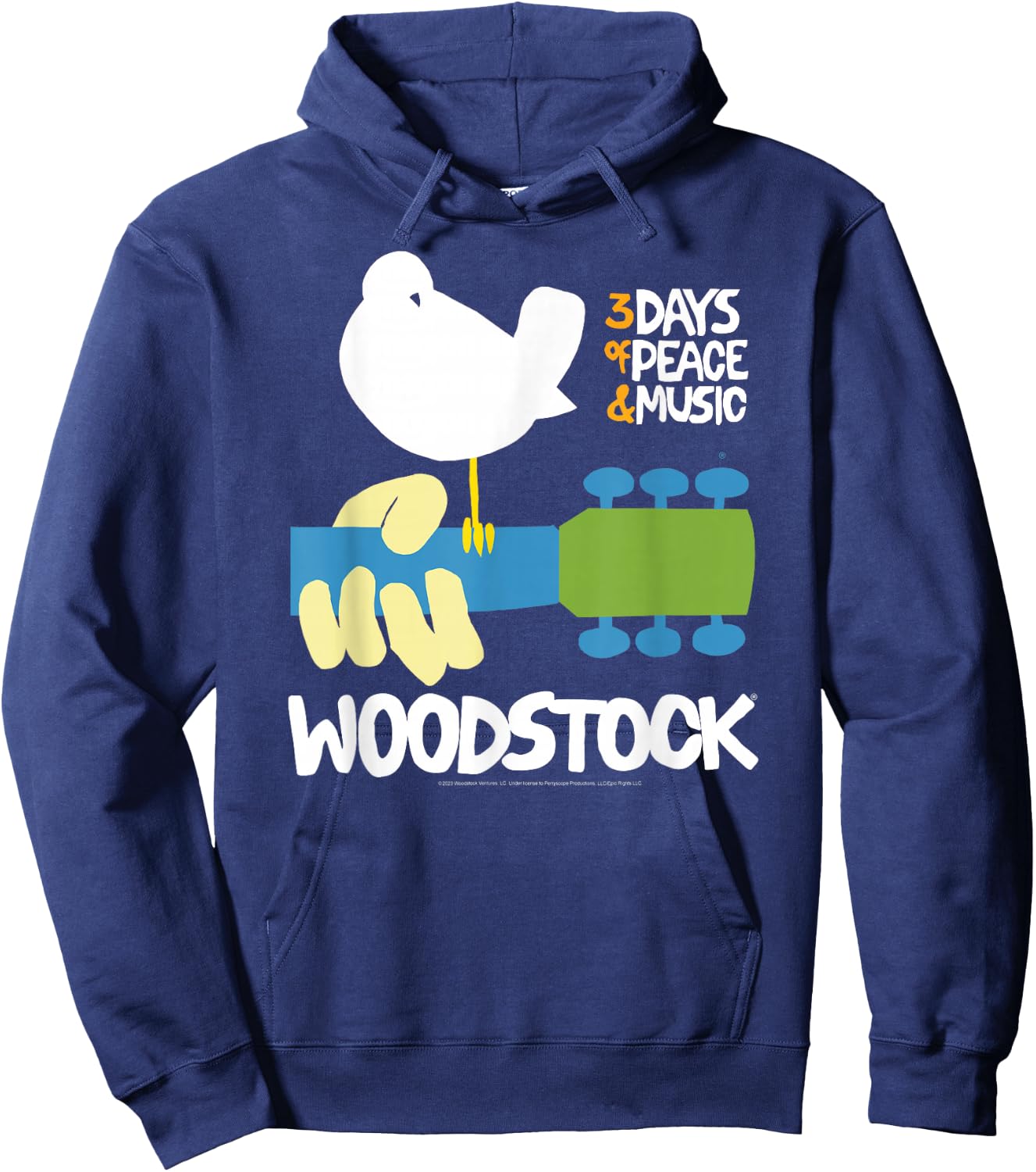 Woodstock - 3 Days Of Peace And Music Poster Hoodie - Hoodie | Navy