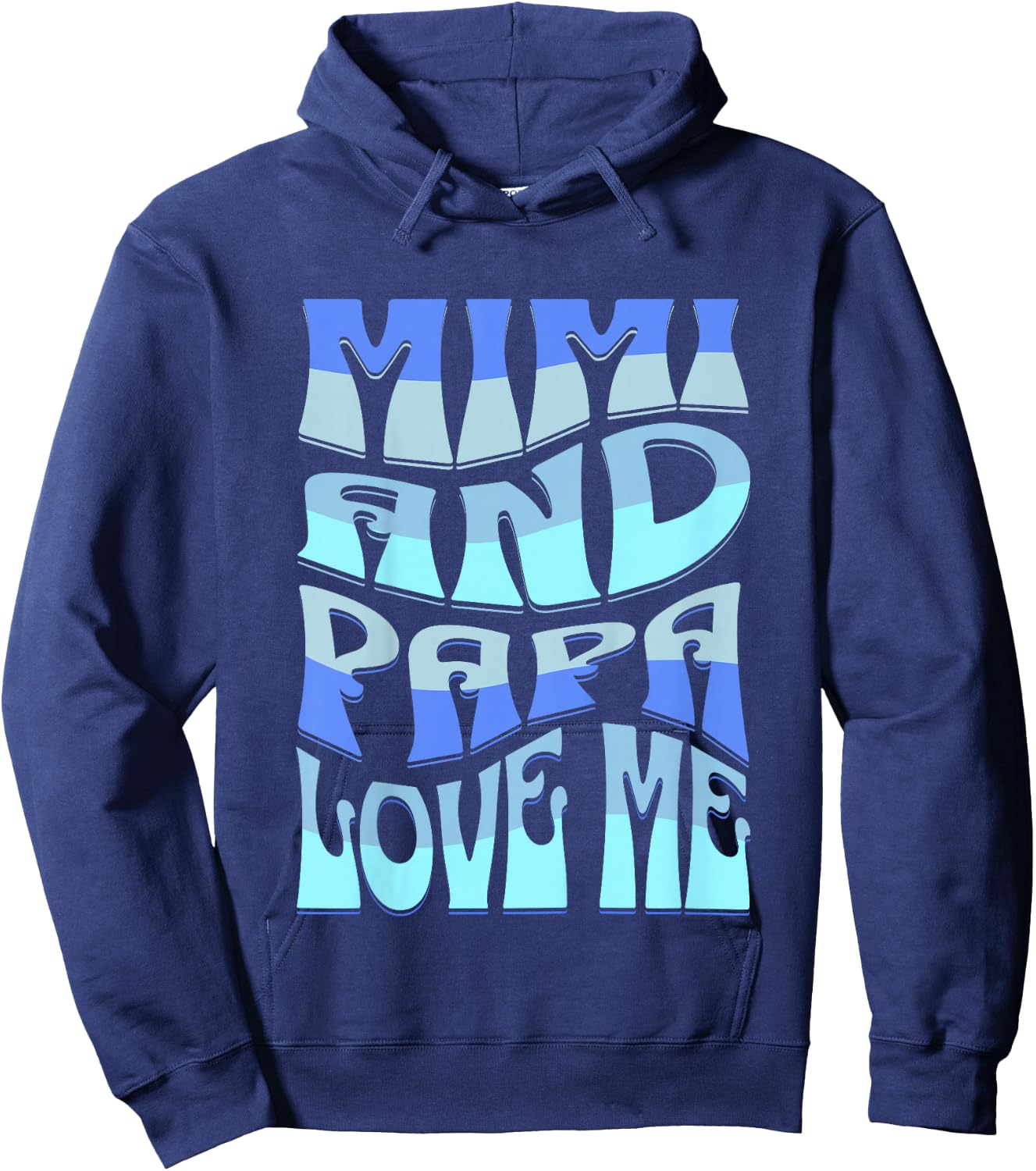Kids Mimi and Papa Love Me Grandson Hoodie - Hoodie | Navy