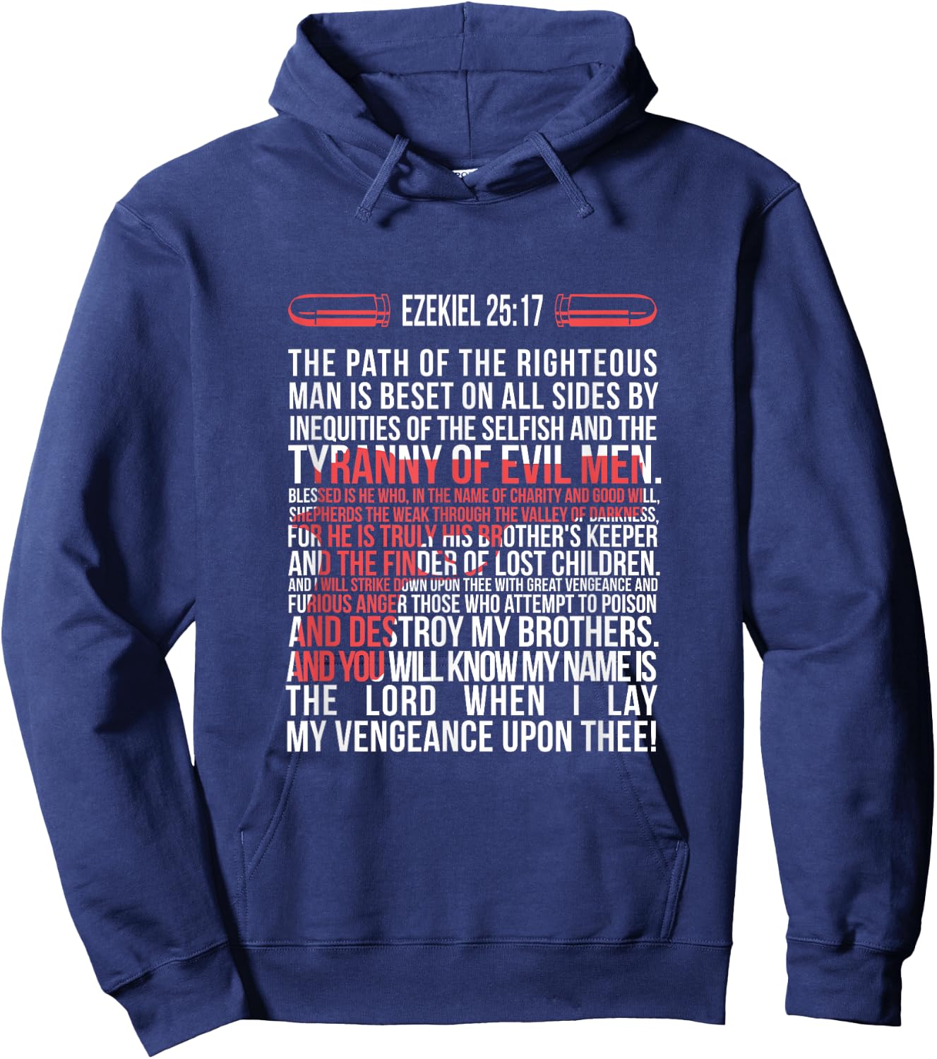 Ezekiel 25:17 Hoodie - Hoodie | Navy