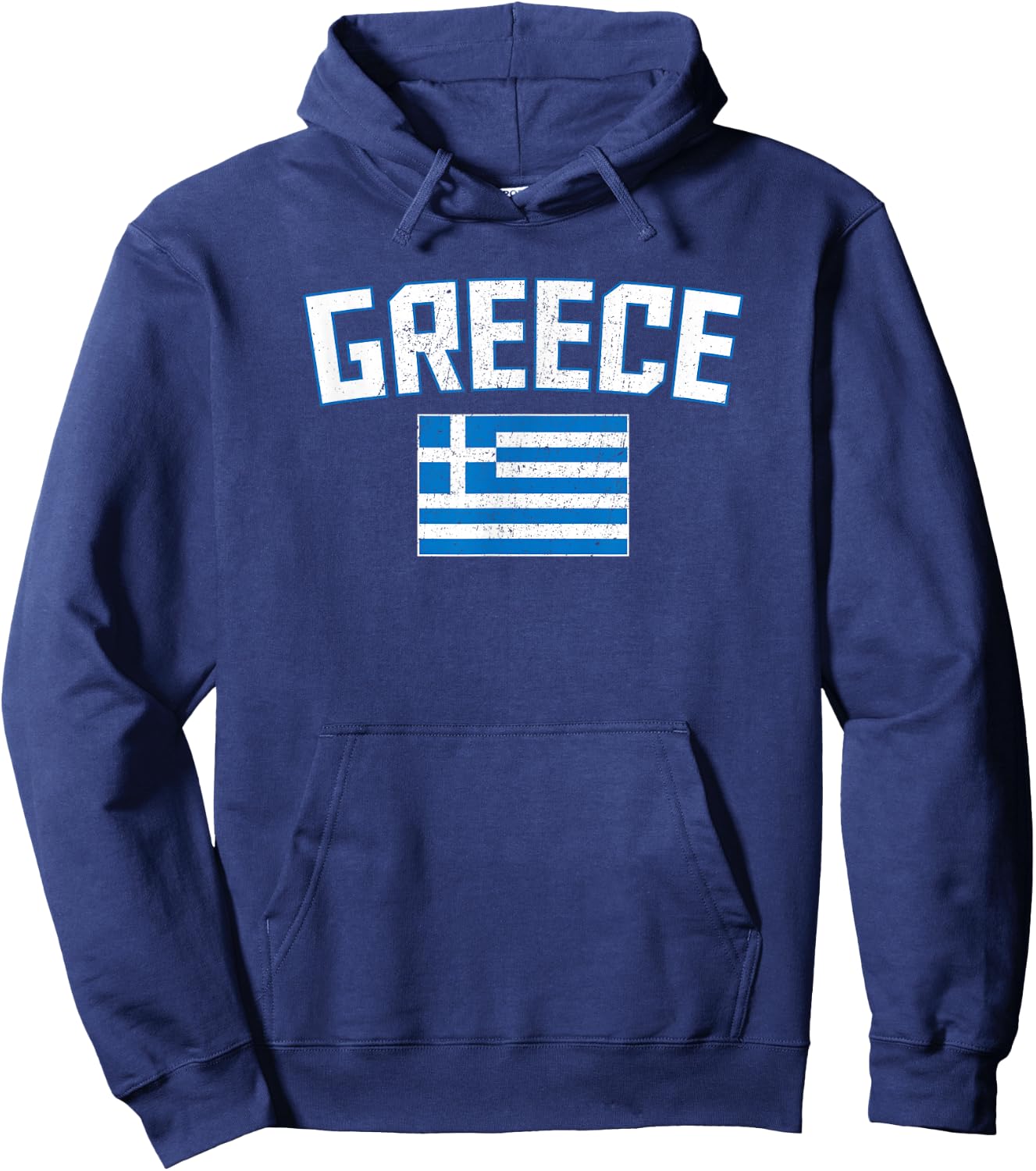 Vintage Distressed Greece Flag Greek Pride Hoodie - Hoodie | Navy