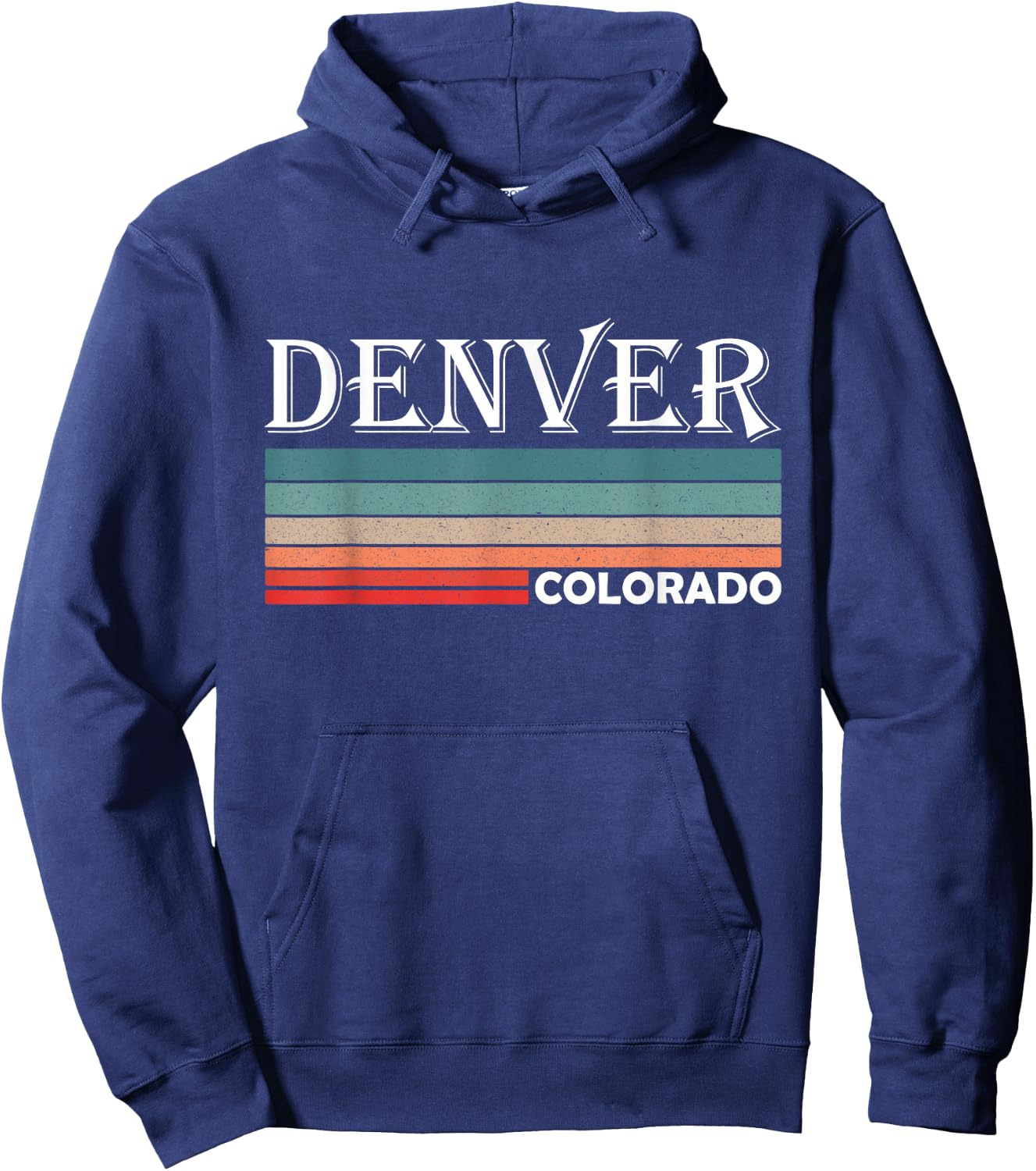 Retro Denver Colorado CO Souvenir Gift Hoodie - Hoodie | Navy