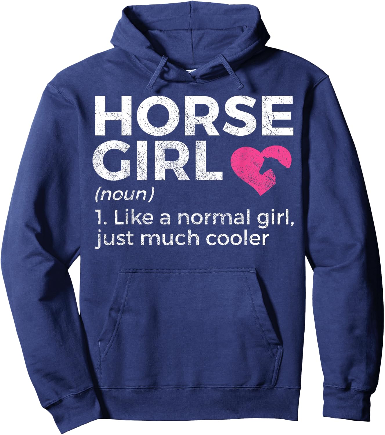 Horse Girl Definition Horse Lover Hoodie - Hoodie | Navy