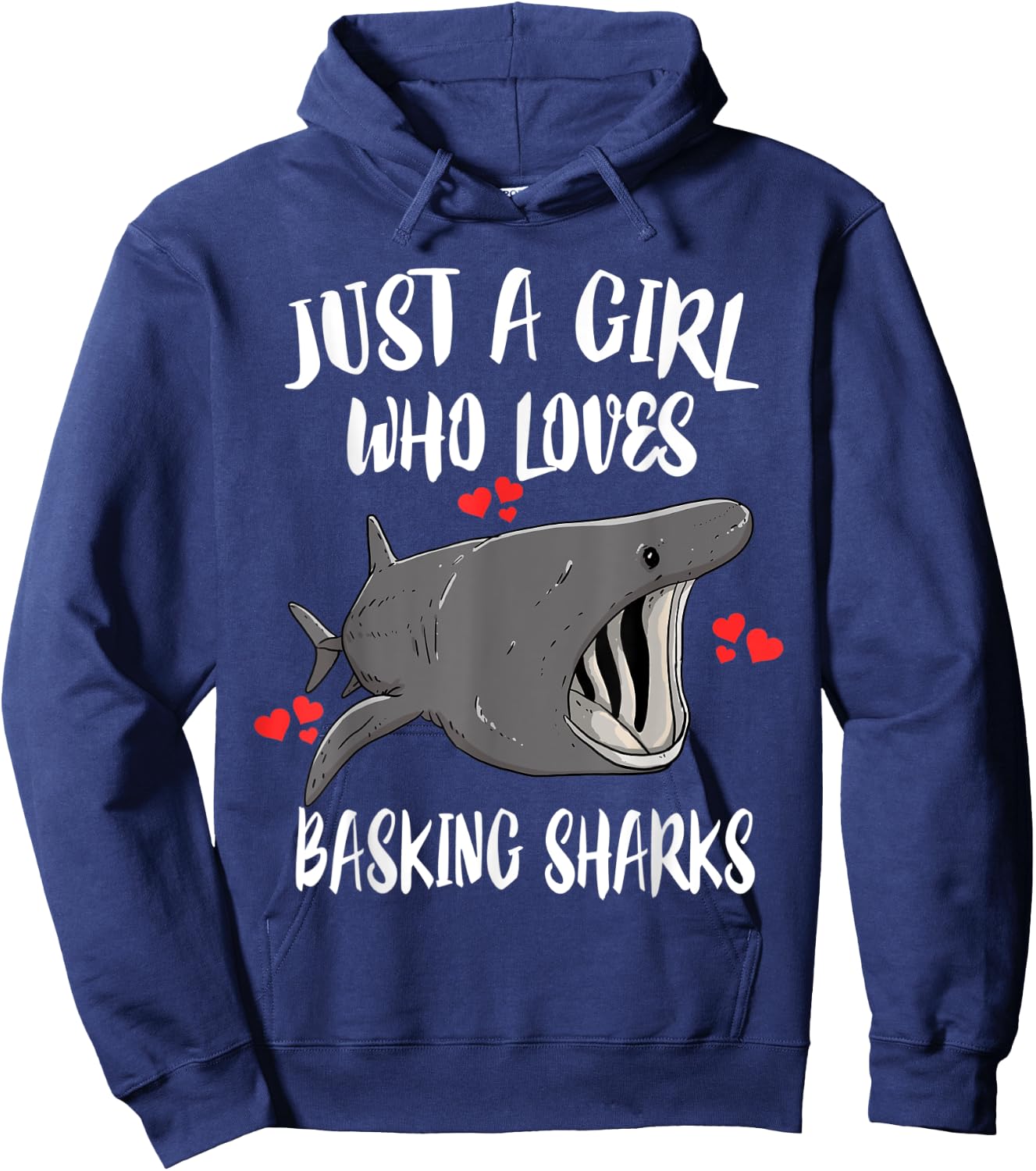 Just A Girl Who Loves Basking Sharks Hoodie - Hoodie | Navy