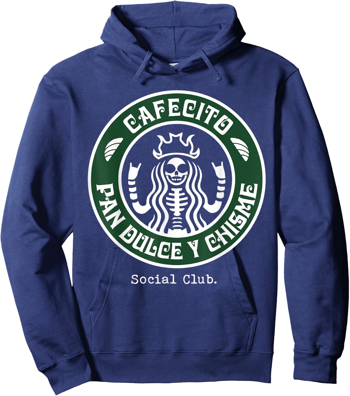 Cafecito Pan Dulce Y Chisme Mexicana Hoodie - Hoodie | Navy