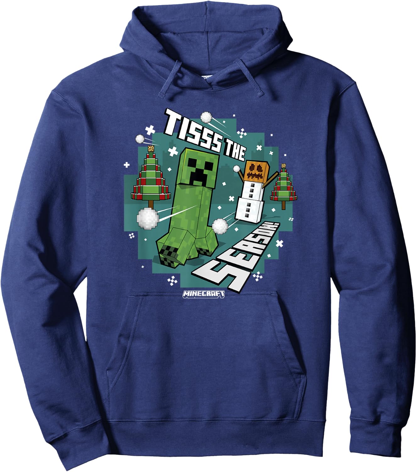 Minecraft Christmas Tisss The Season Hoodie - Hoodie | Navy