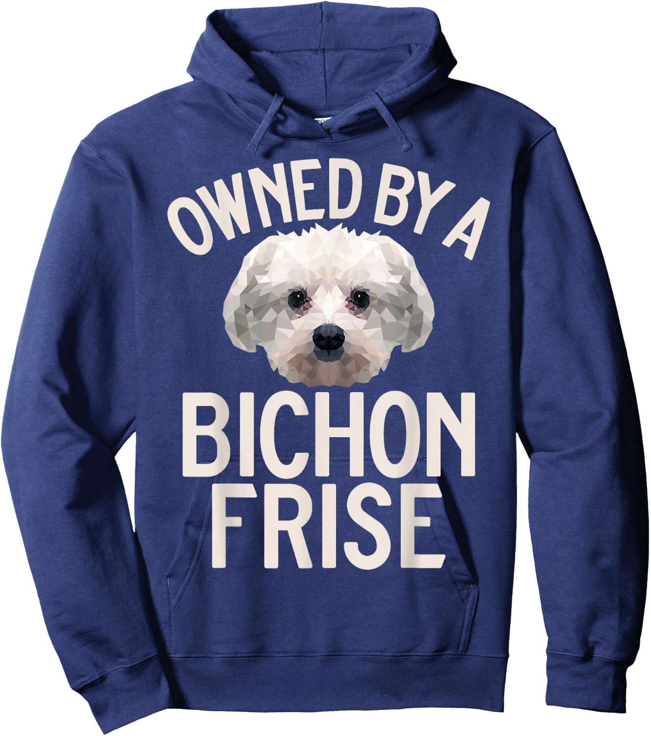 Owned by a Bichon Frise Hoodie - Hoodie | Navy