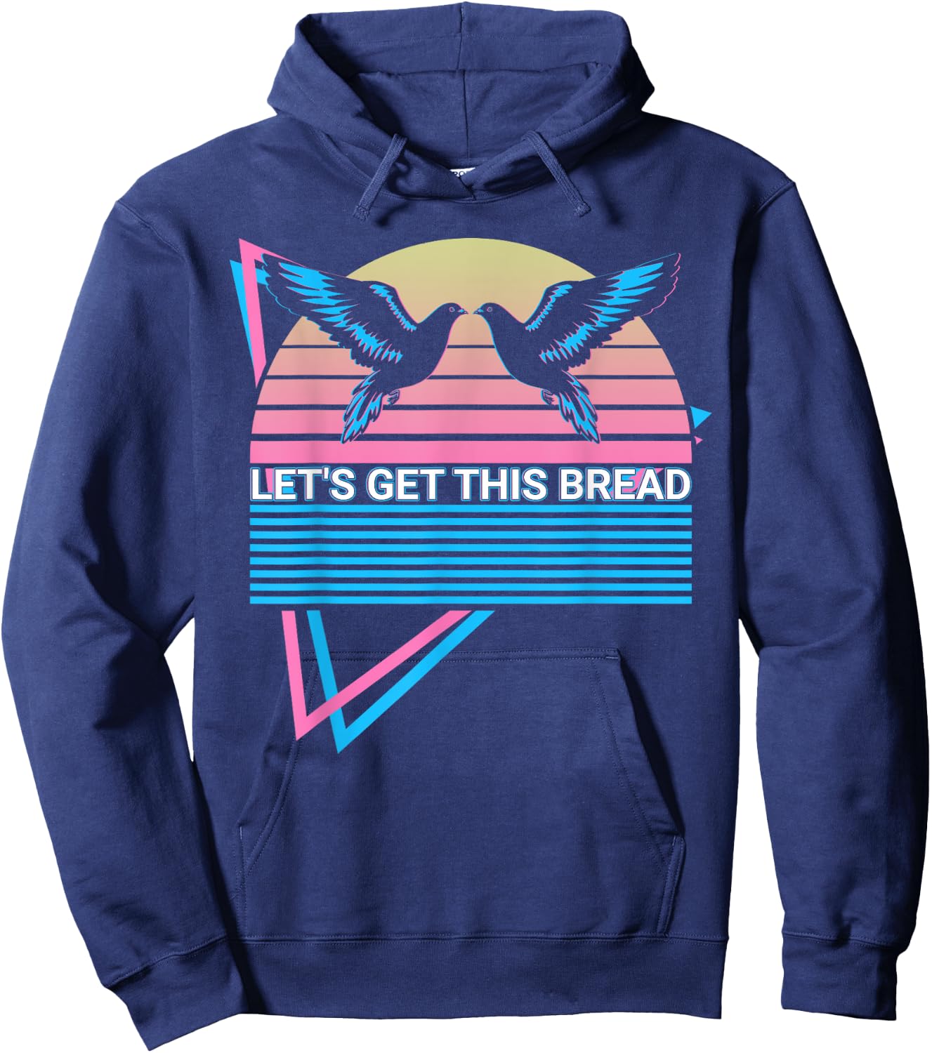 Pigeon Retro Let's Get This Bread Hoodie - Hoodie | Navy